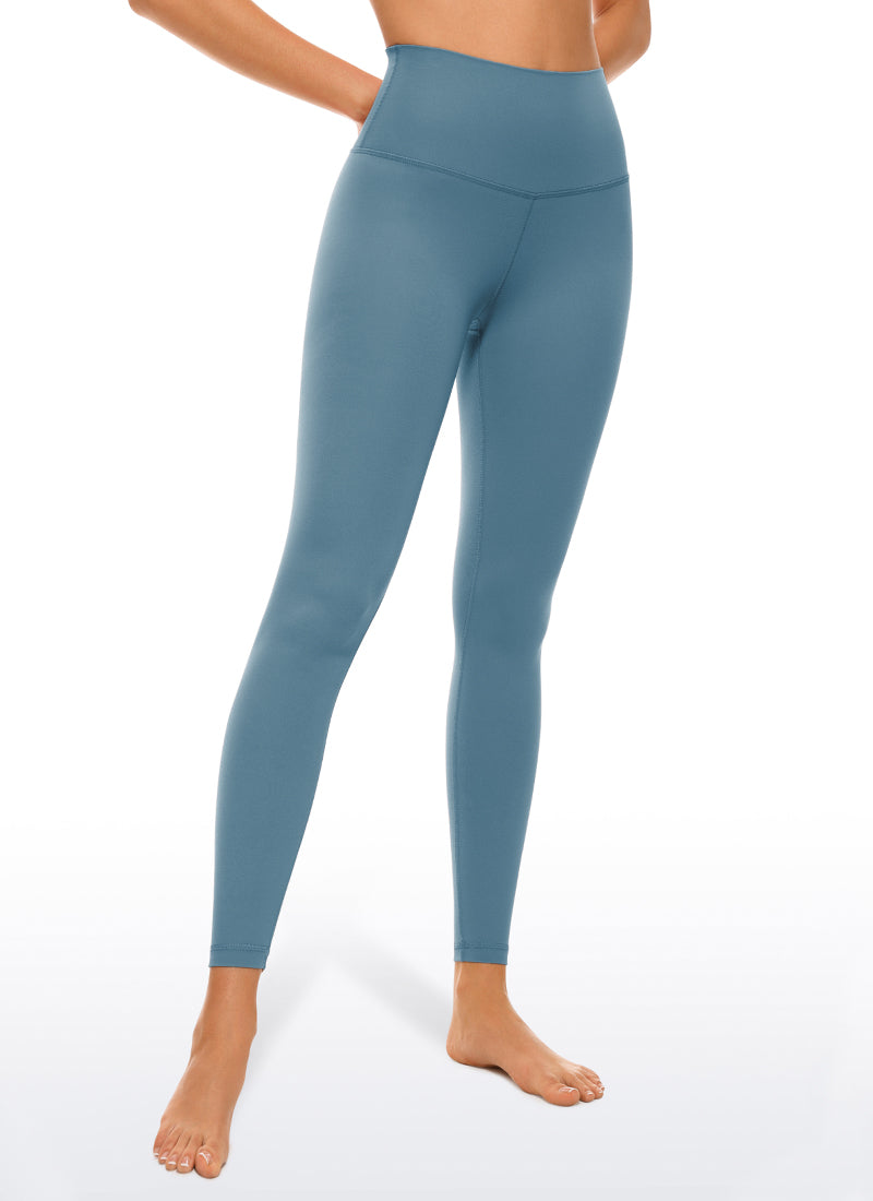 CRZ YOGA Butterluxe Damen High Waist Sport Leggings- 64cm Blaue Asche