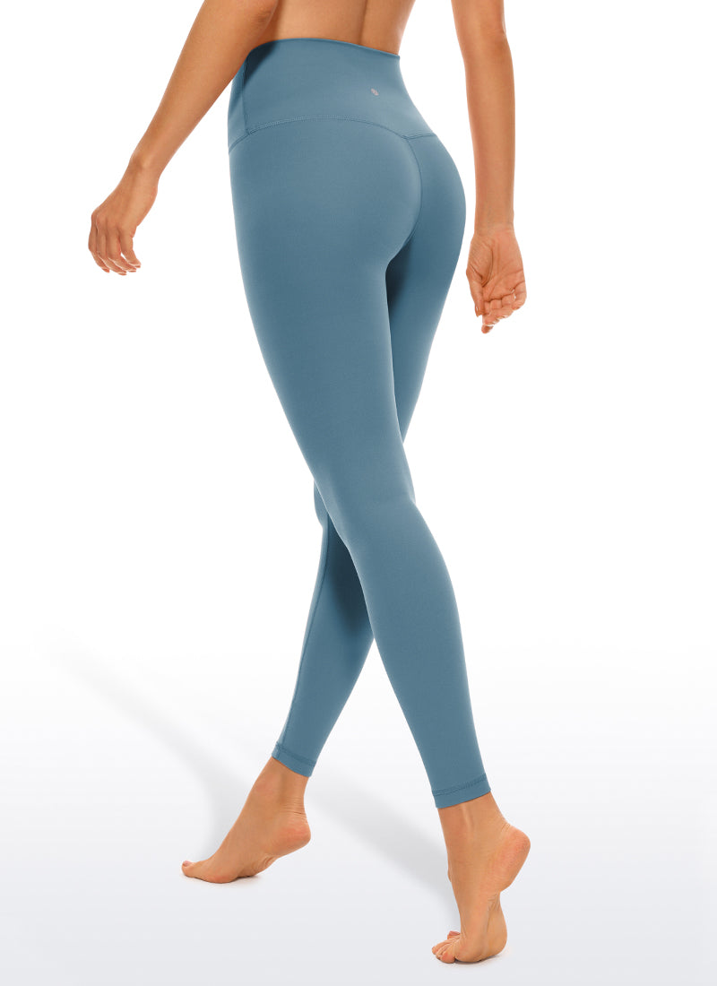 CRZ YOGA Butterluxe Damen High Waist Sport Leggings- 64cm Blaue Asche