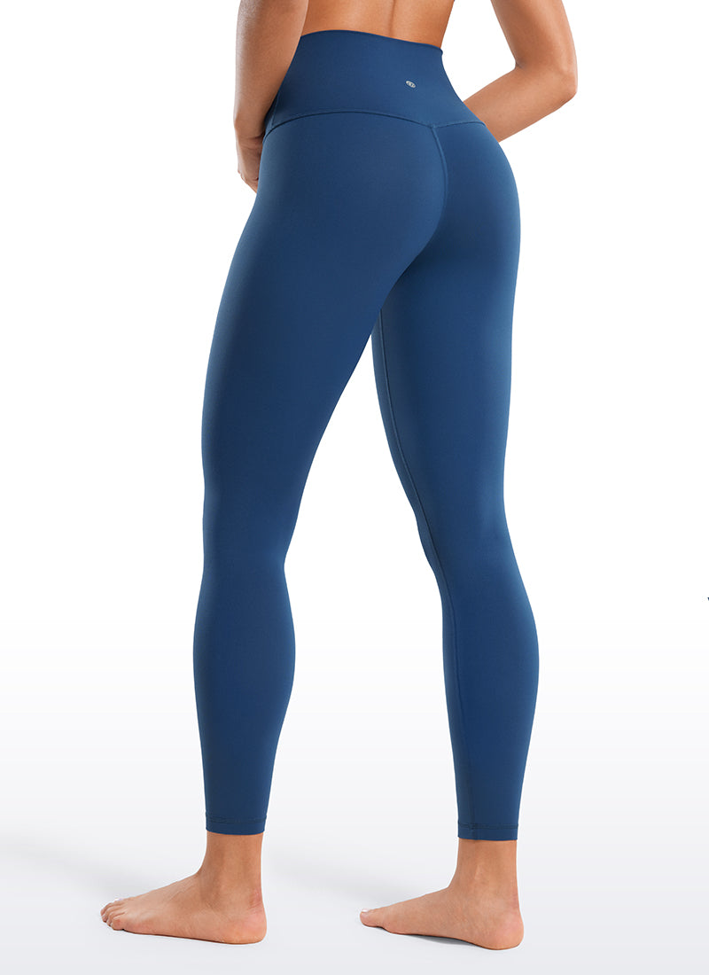 CRZ YOGA Butterluxe Damen High Waist Sport Leggings- 64cm FRANZÖSISCHE MARINE