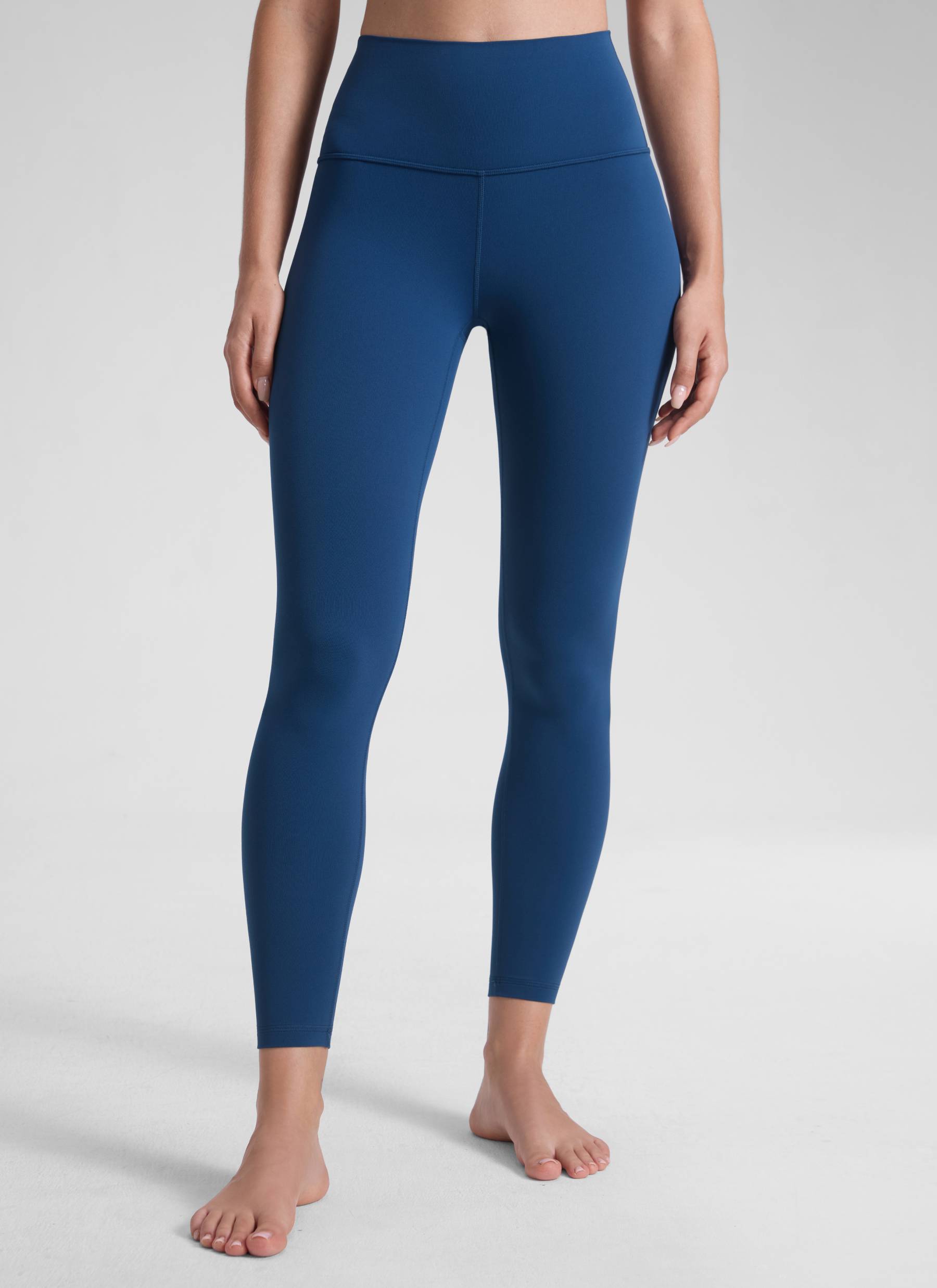 CRZ YOGA Butterluxe Damen High Waist Sport Leggings- 64cm FRANZÖSISCHE MARINE