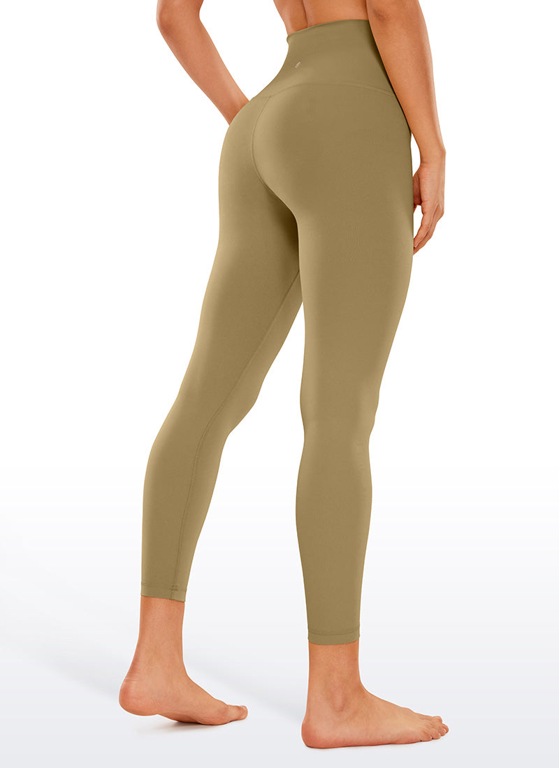 CRZ YOGA Butterluxe Damen High Waist Sport Leggings- 64cm Seele Braun