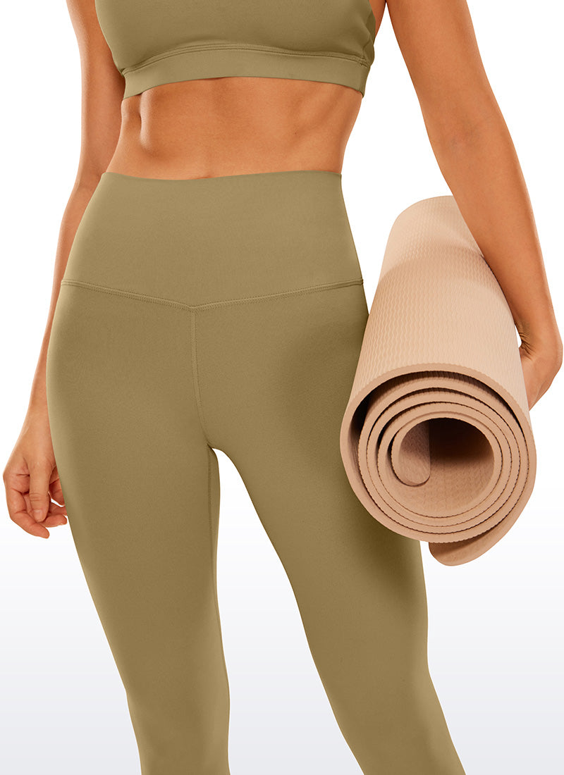 CRZ YOGA Butterluxe Damen High Waist Sport Leggings- 64cm Seele Braun