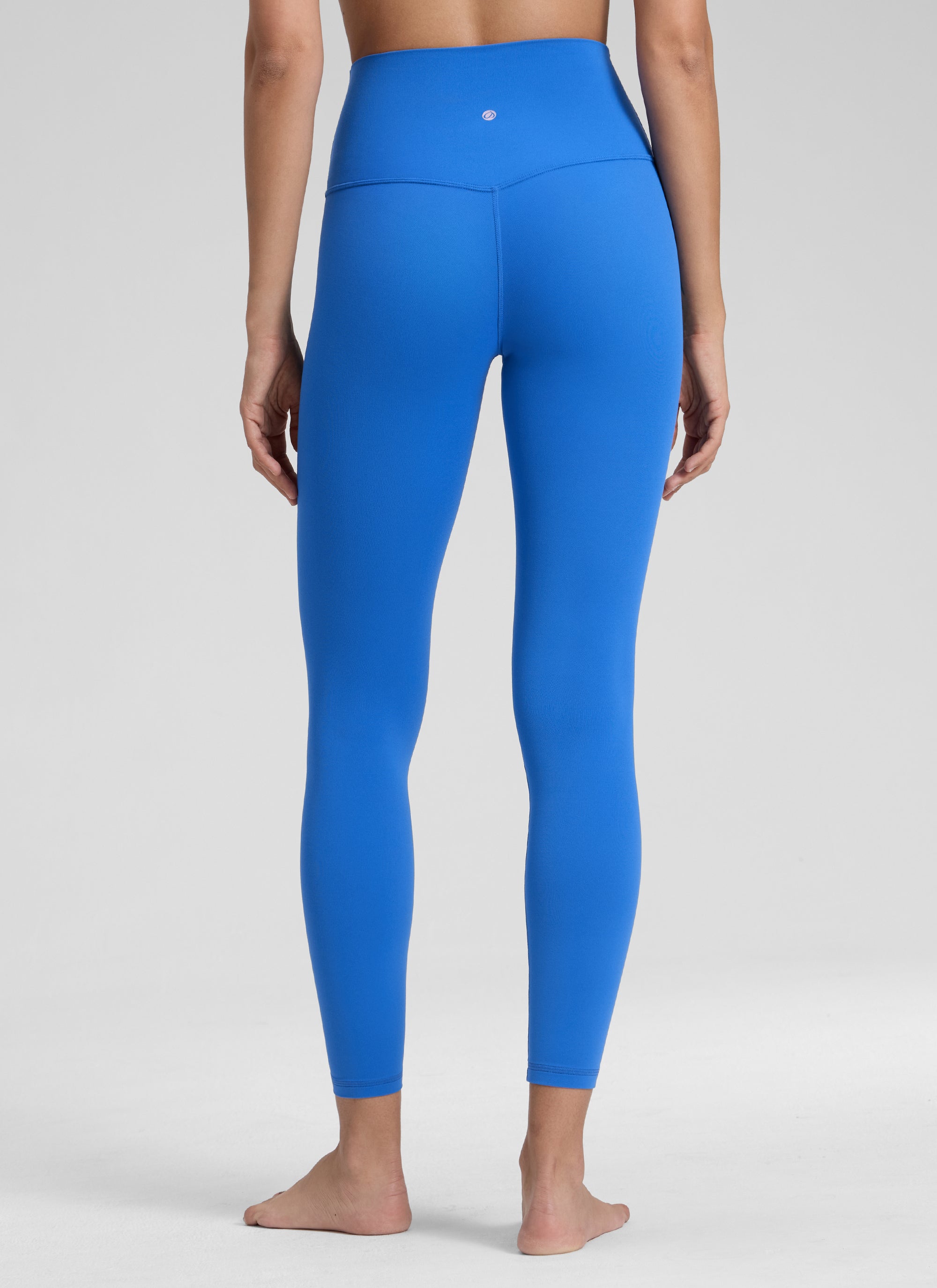 CRZ YOGA Butterluxe Damen High Waist Sport Leggings- 64cm Funkelndes Blau