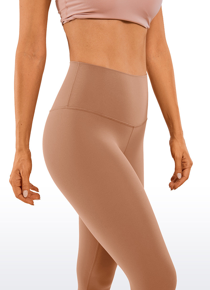 CRZ YOGA Butterluxe Damen High Waist Sport Leggings- 64cm Mokka-Mousse