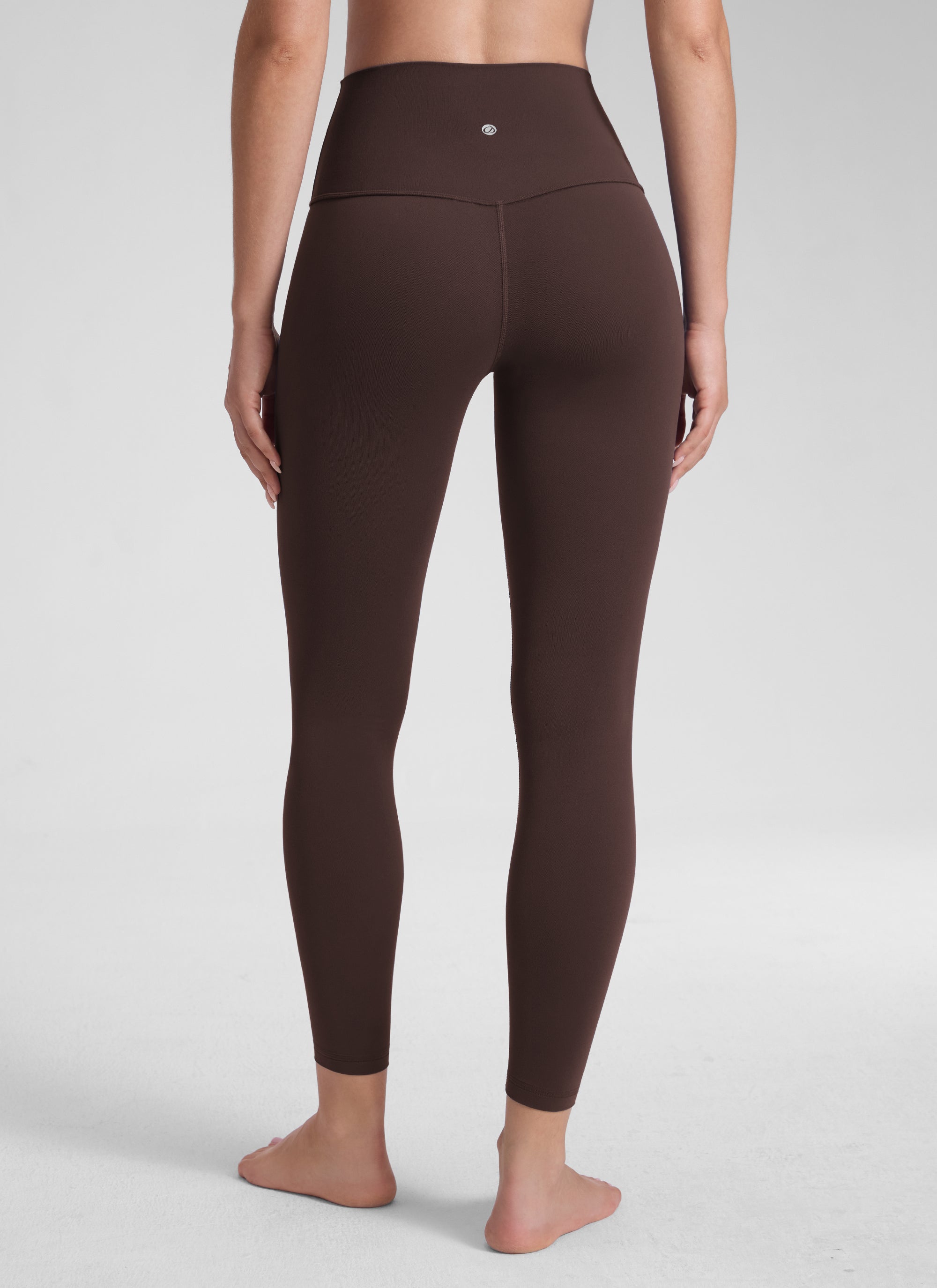 CRZ YOGA Butterluxe Damen High Waist Sport Leggings- 64cm Heißes Fudge-Brown