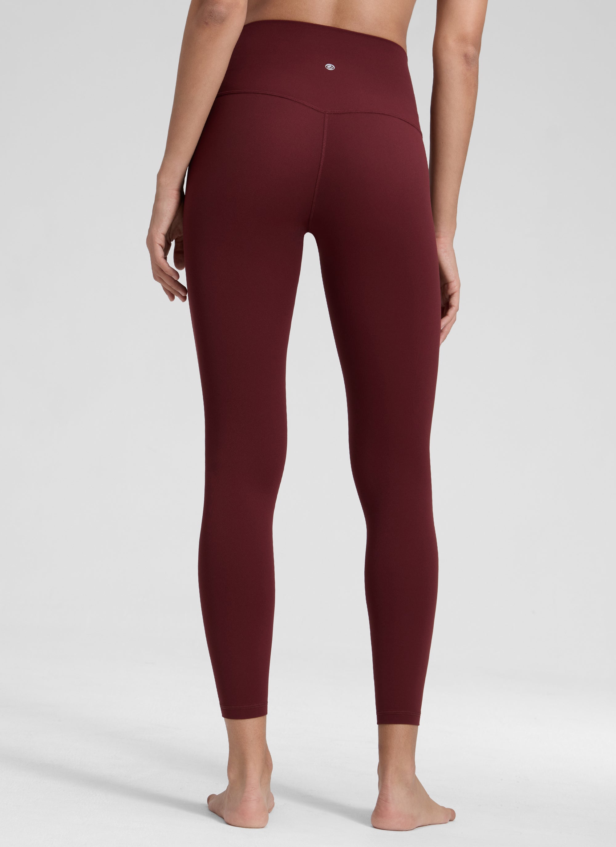 CRZ YOGA Butterluxe Damen High Waist Sport Leggings- 64cm Roter Merlot