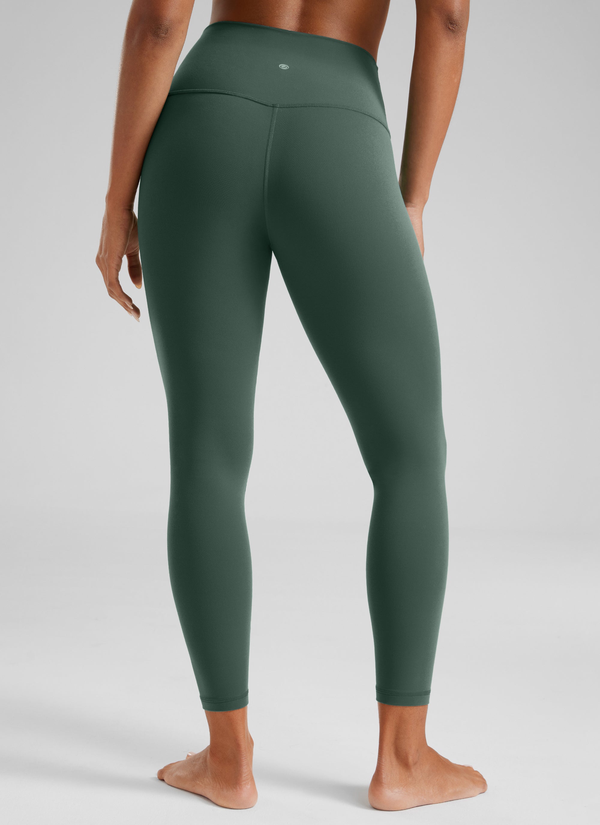 CRZ YOGA Butterluxe Damen High Waist Sport Leggings- 64cm Dunkles Waldgrün