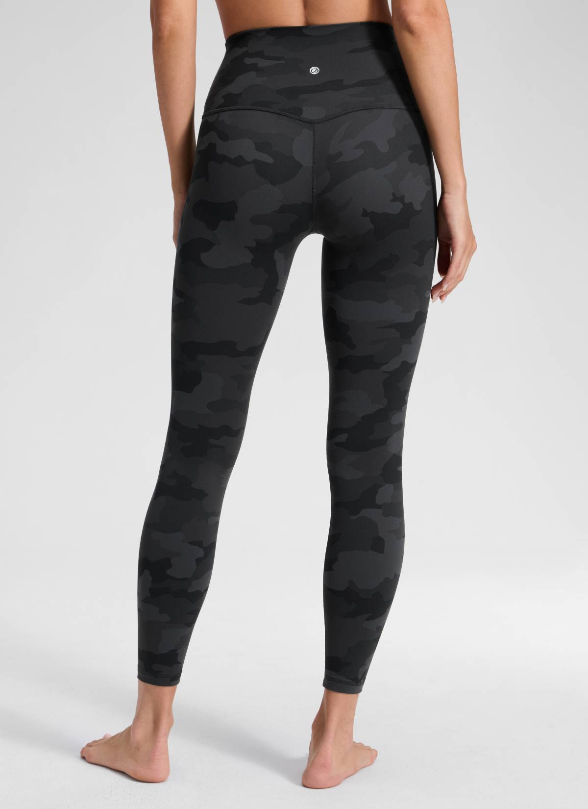 CRZ YOGA Butterluxe Damen High Waist Sport Leggings- 64cm Dunkelgraue Tarnung 2