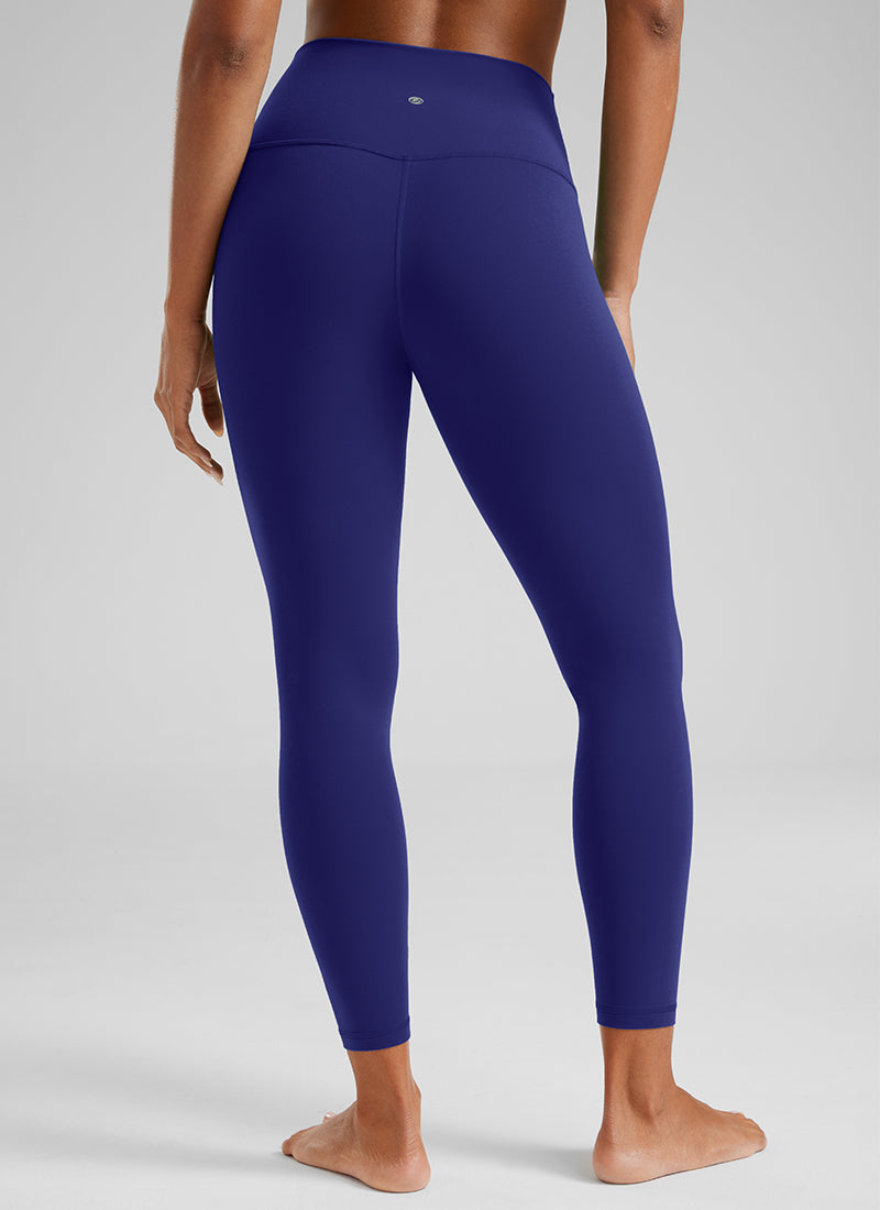 CRZ YOGA Butterluxe Damen High Waist Sport Leggings- 64cm Rittersporn Blau