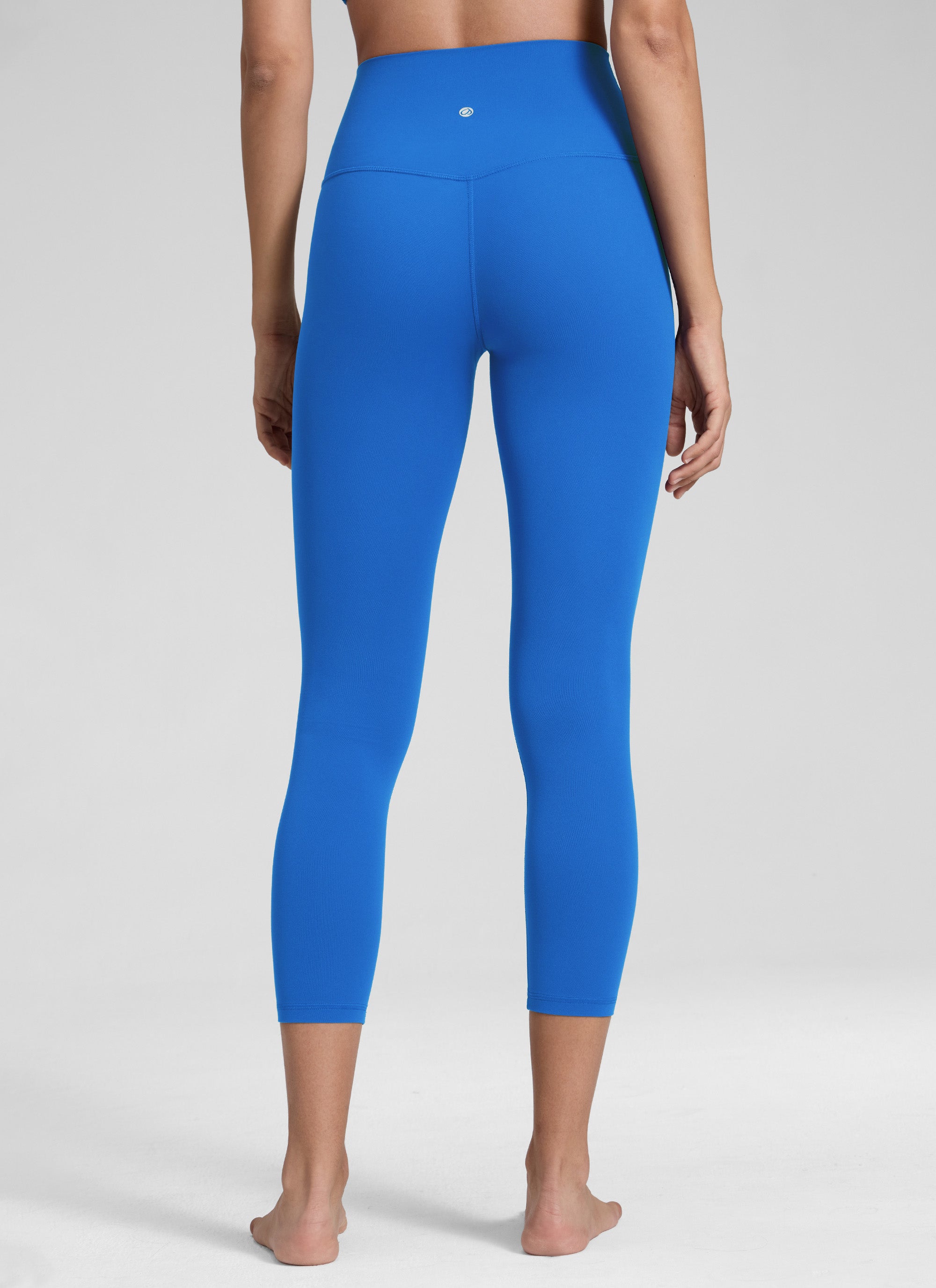 CRZ YOGA Damen Butterluxe High Waist 3/4 Leggings Capri - 58cm Funkelndes Blau