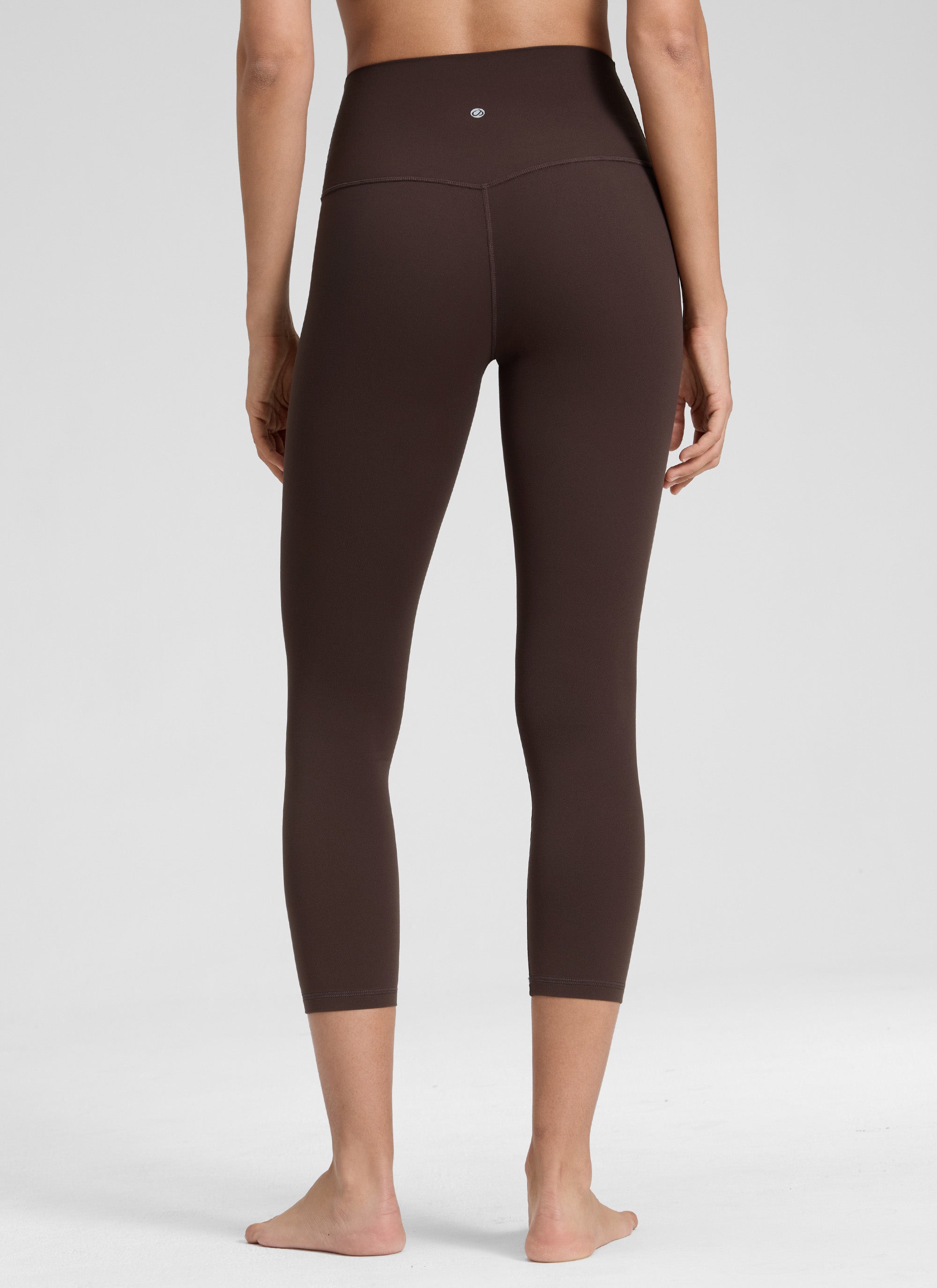 CRZ YOGA Damen Butterluxe High Waist 3/4 Leggings Capri - 58cm Heißes Fudge-Brown