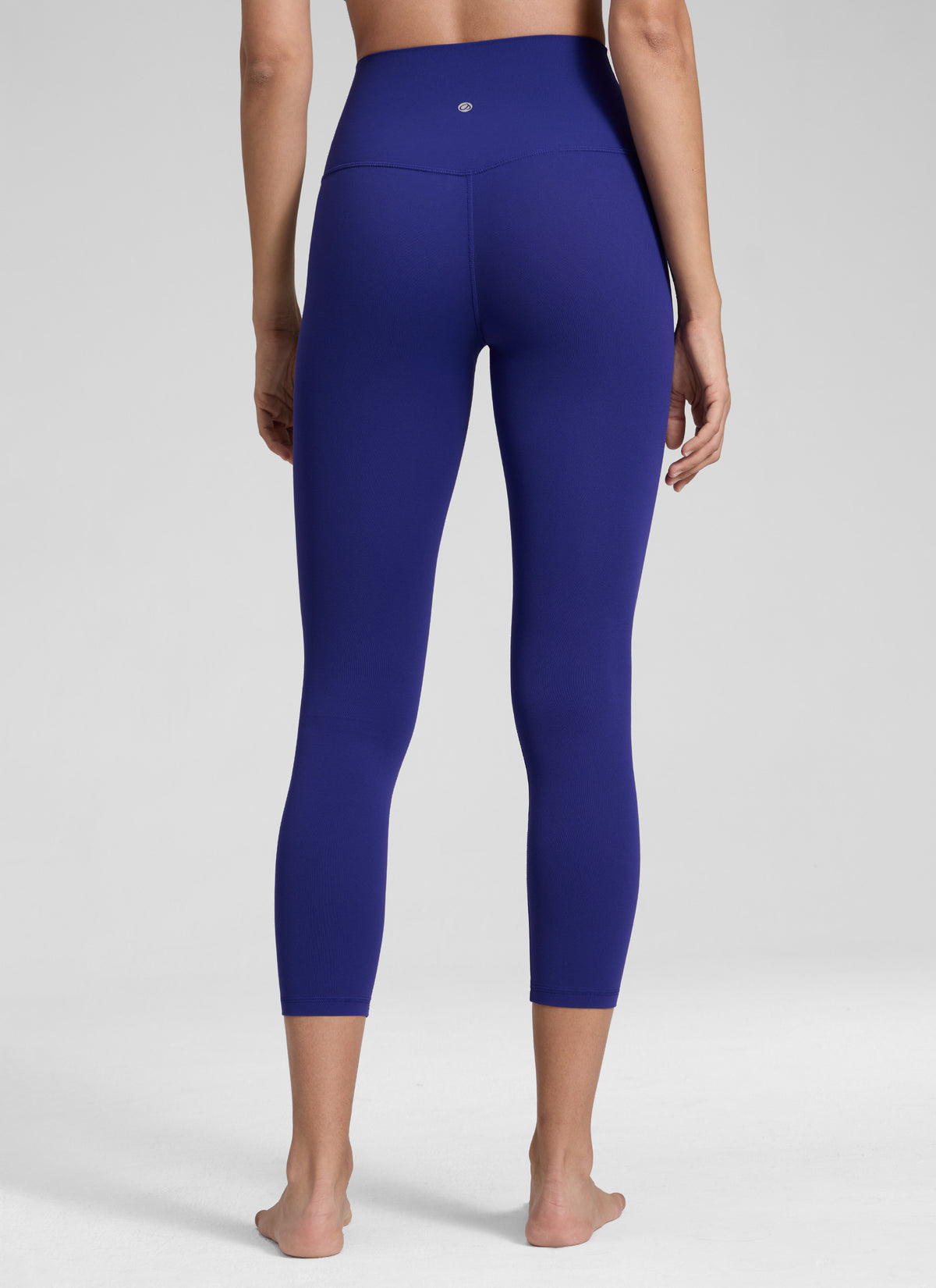 CRZ YOGA Damen Butterluxe High Waist 3/4 Leggings Capri - 58cm Rittersporn Blau
