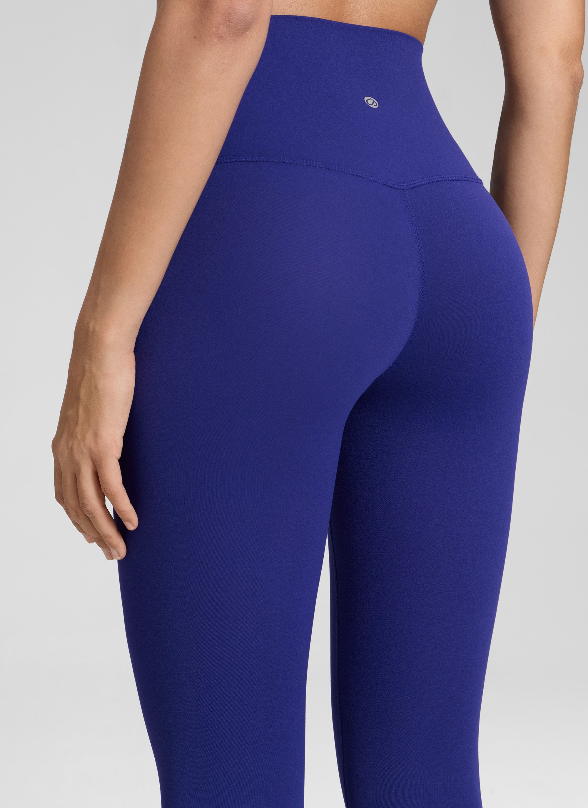 CRZ YOGA Damen Butterluxe High Waist 3/4 Leggings Capri - 58cm Rittersporn Blau