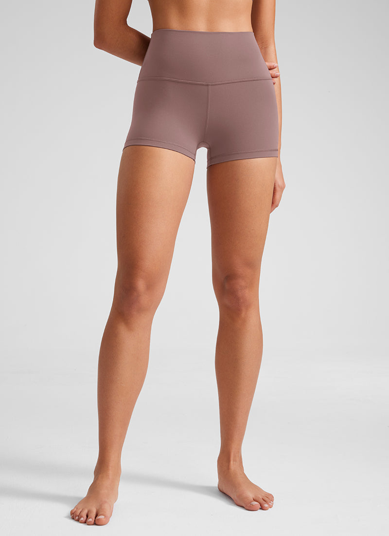 CRZ YOGA Damen Butterluxe Radlerhose Shorts-6,4CM Malve