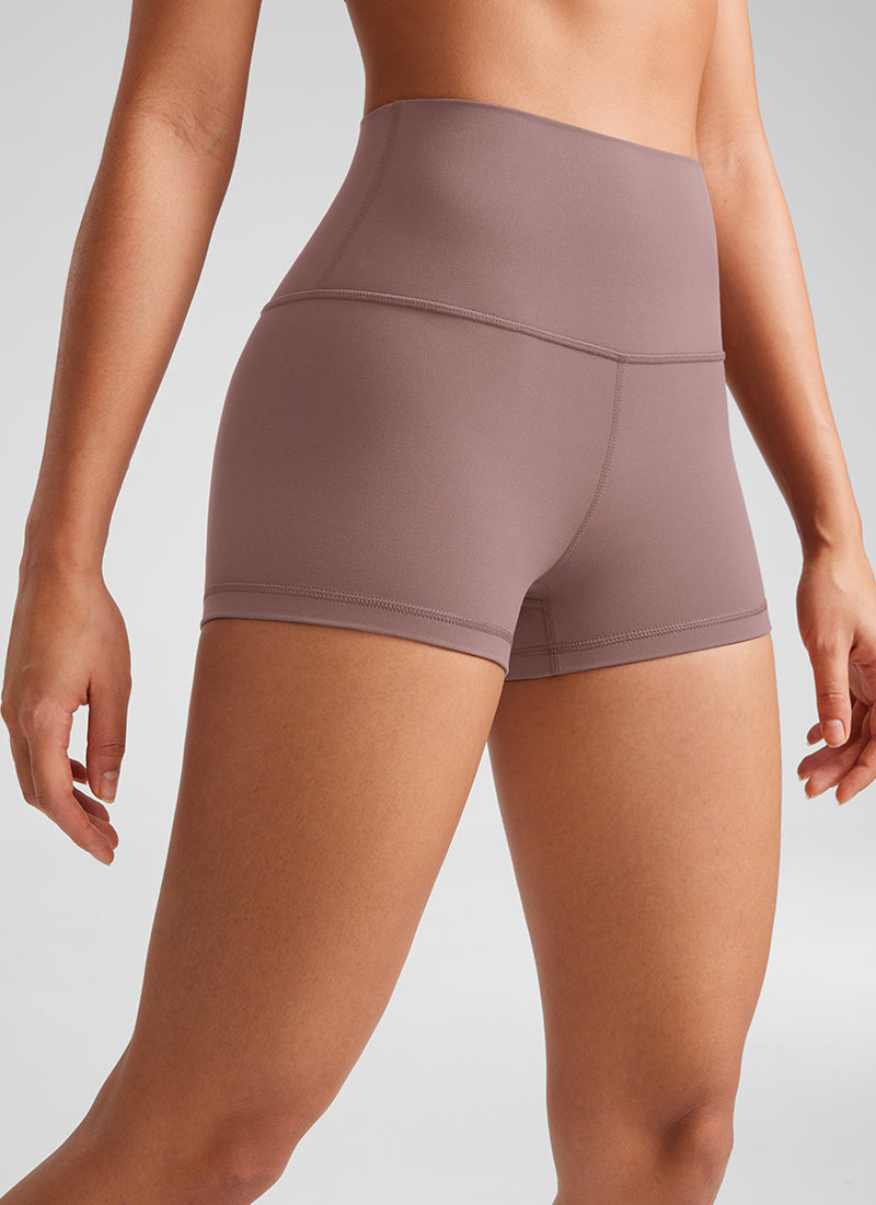 CRZ YOGA Damen Butterluxe Radlerhose Shorts-6,4CM Malve