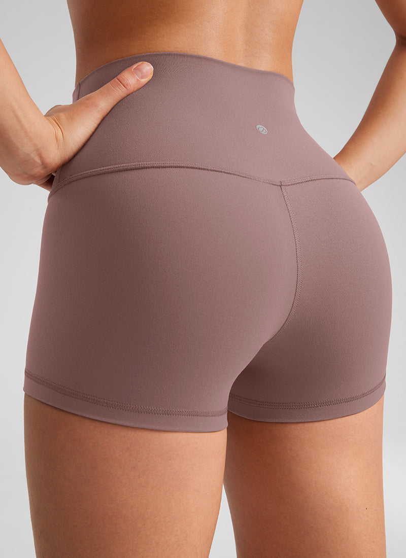 CRZ YOGA Damen Butterluxe Radlerhose Shorts-6,4CM Malve