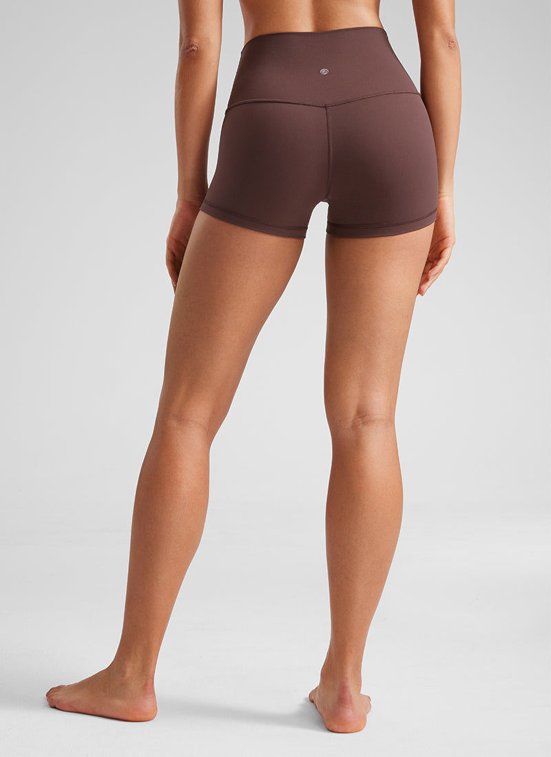 CRZ YOGA Damen Butterluxe Radlerhose Shorts-6,4CM Taupe