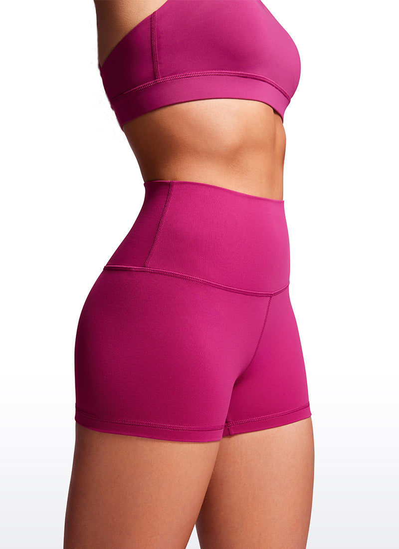 CRZ YOGA Damen Butterluxe Radlerhose Shorts-6,4CM Magenta Violett