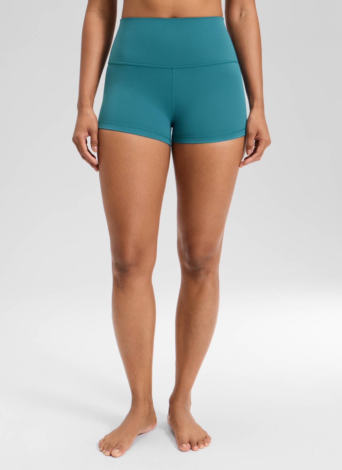 CRZ YOGA Damen Butterluxe Radlerhose Shorts-6,4CM Grüne Jade
