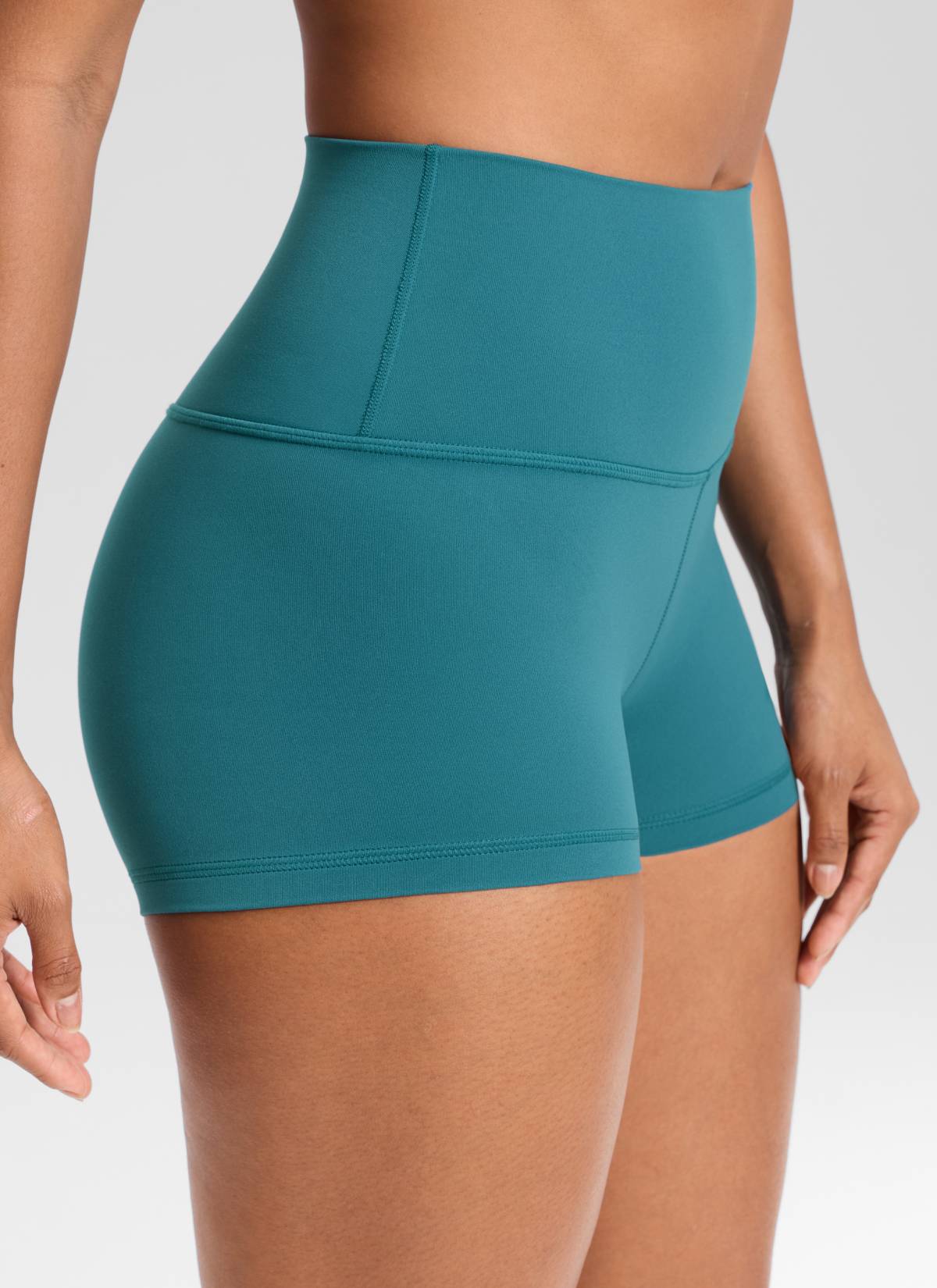 CRZ YOGA Damen Butterluxe Radlerhose Shorts-6,4CM Grüne Jade