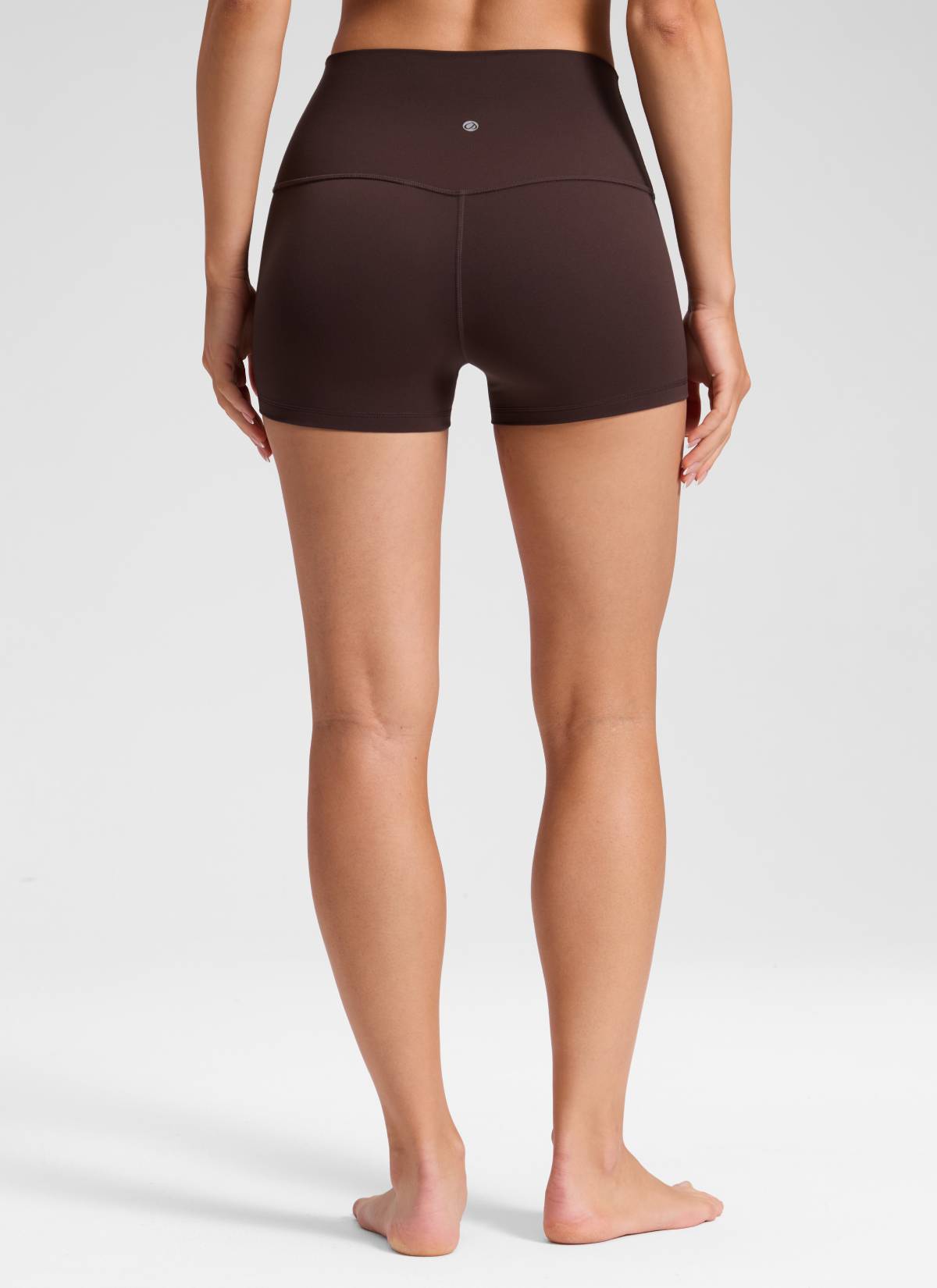 CRZ YOGA Damen Butterluxe Radlerhose Shorts-6,4CM Heißes Fudge-Brown