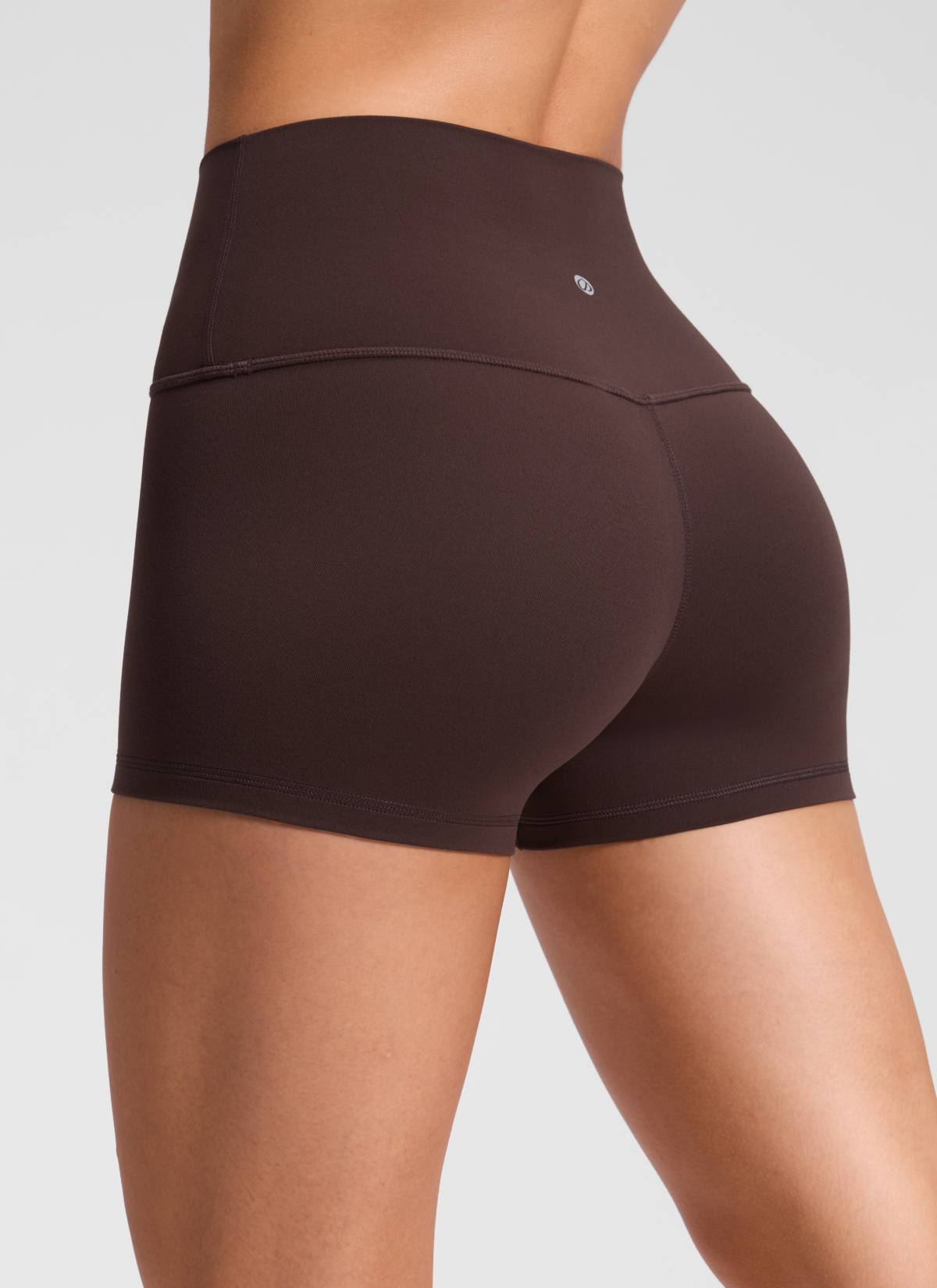 CRZ YOGA Damen Butterluxe Radlerhose Shorts-6,4CM Heißes Fudge-Brown
