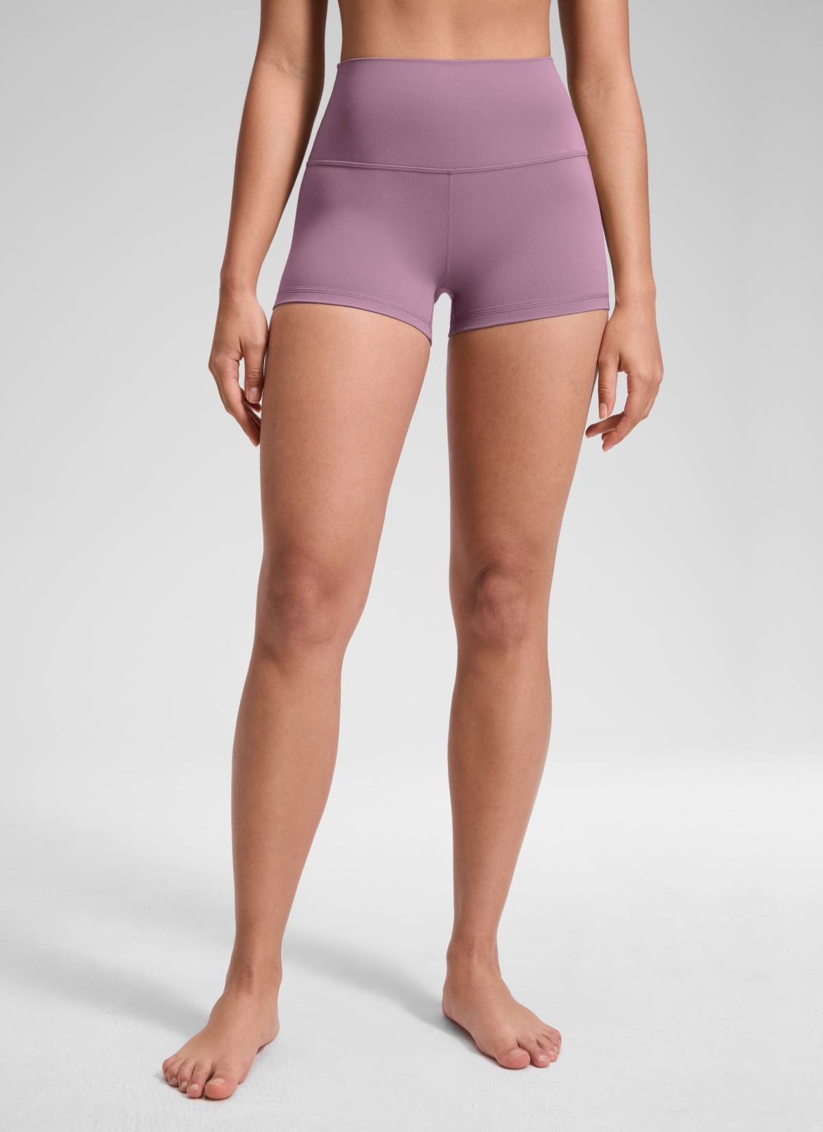 CRZ YOGA Damen Butterluxe Radlerhose Shorts-6,4CM Lavendel Hell