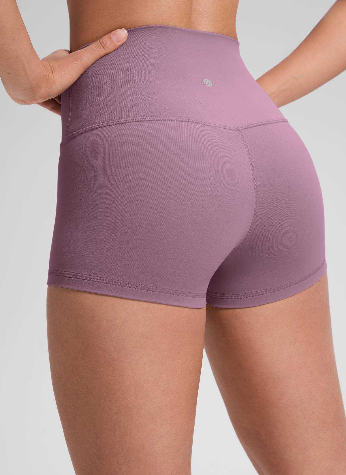 CRZ YOGA Damen Butterluxe Radlerhose Shorts-6,4CM Lavendel Hell
