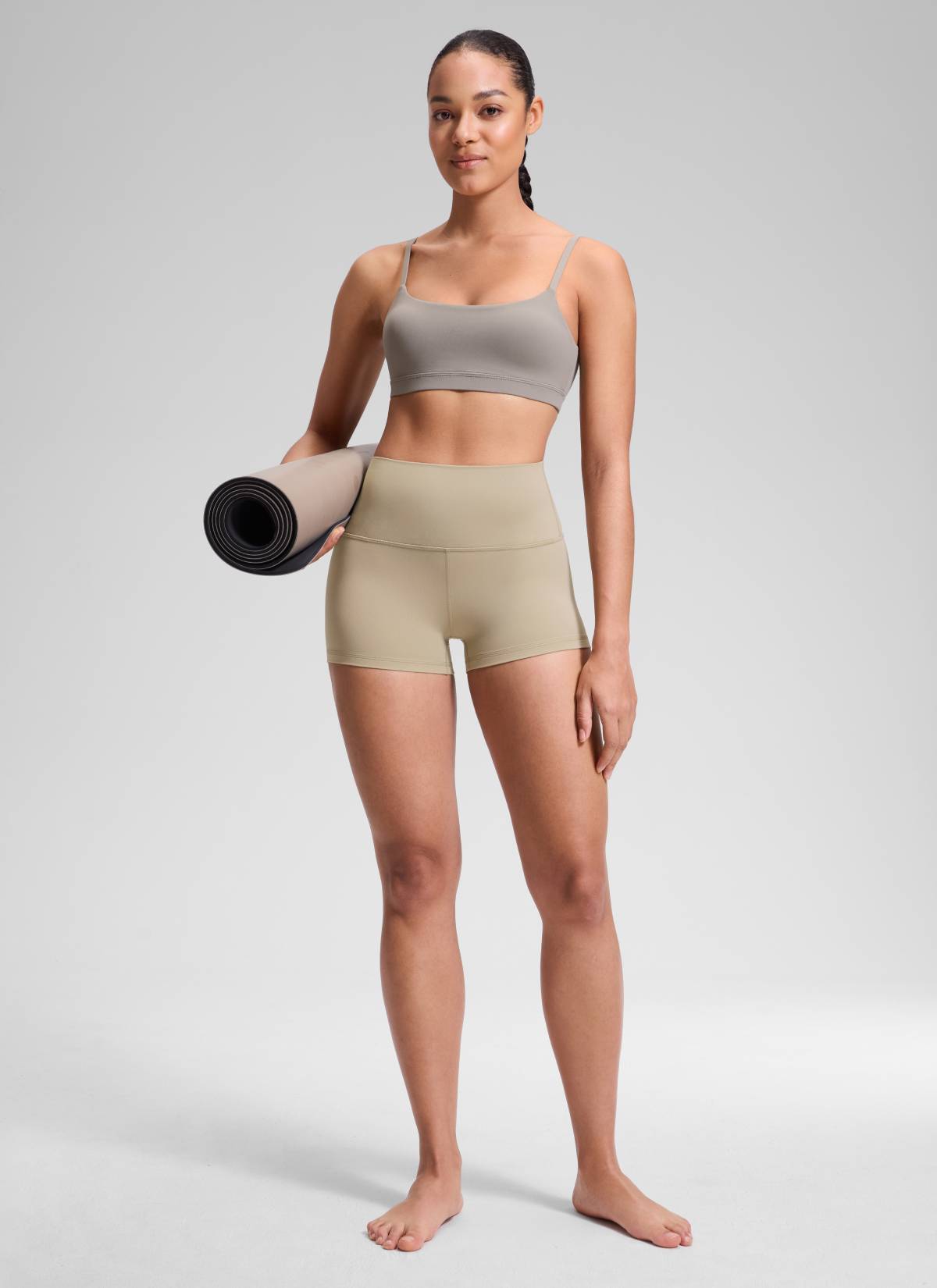 CRZ YOGA Damen Butterluxe Radlerhose Shorts-6,4CM Eiche