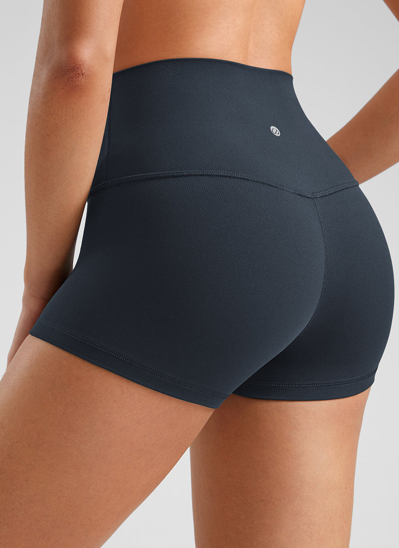 CRZ YOGA Damen Butterluxe Radlerhose Shorts-6,4CM Echte Marine
