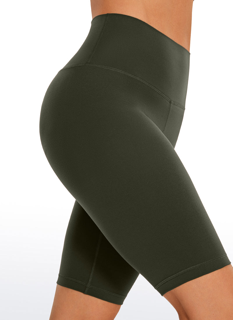 CRZ YOGA Damen Butterluxe Radlerhose Shorts-25CM Olivgrün