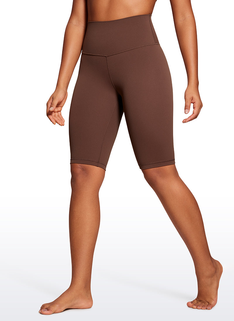 CRZ YOGA Damen Butterluxe Radlerhose Shorts-25CM Kaffeebraun