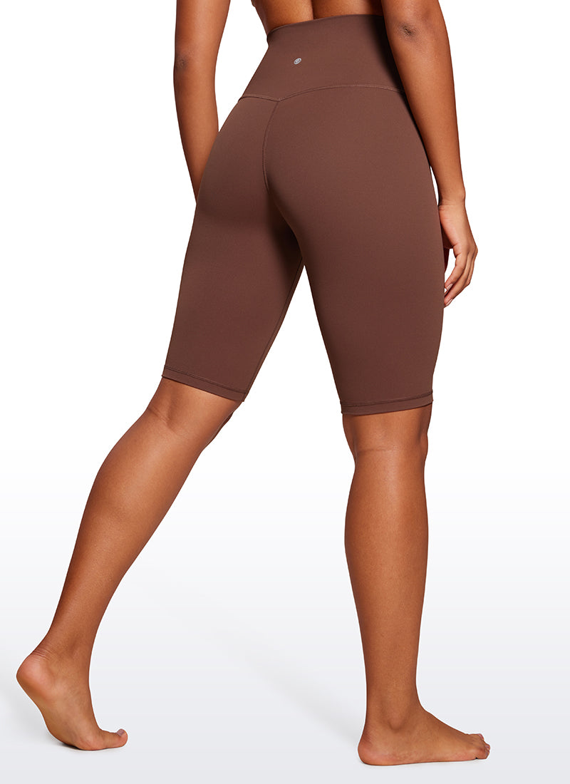 CRZ YOGA Damen Butterluxe Radlerhose Shorts-25CM Kaffeebraun