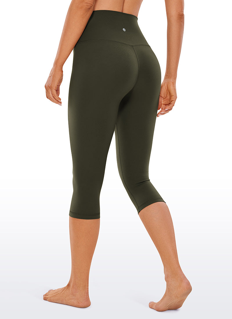 CRZ YOGA Damen Butterluxe High Waist Sport Leggings - 43cm Olivgrün