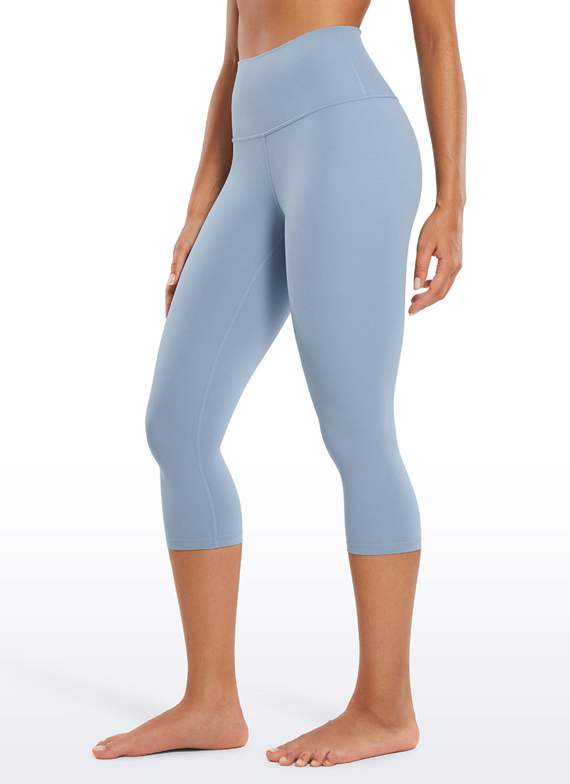 CRZ YOGA Damen Butterluxe High Waist 3/4 Leggings Capri - 48cm Cambric-Blau