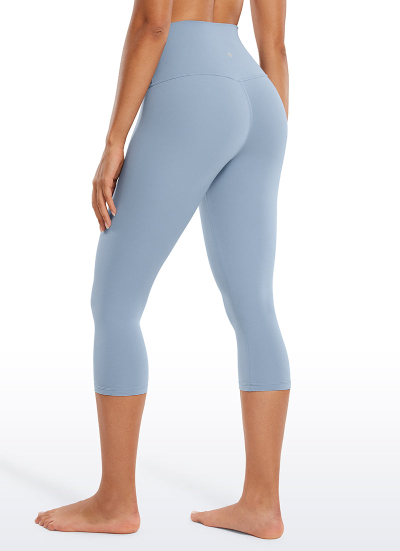 CRZ YOGA Damen Butterluxe High Waist 3/4 Leggings Capri - 48cm Cambric-Blau