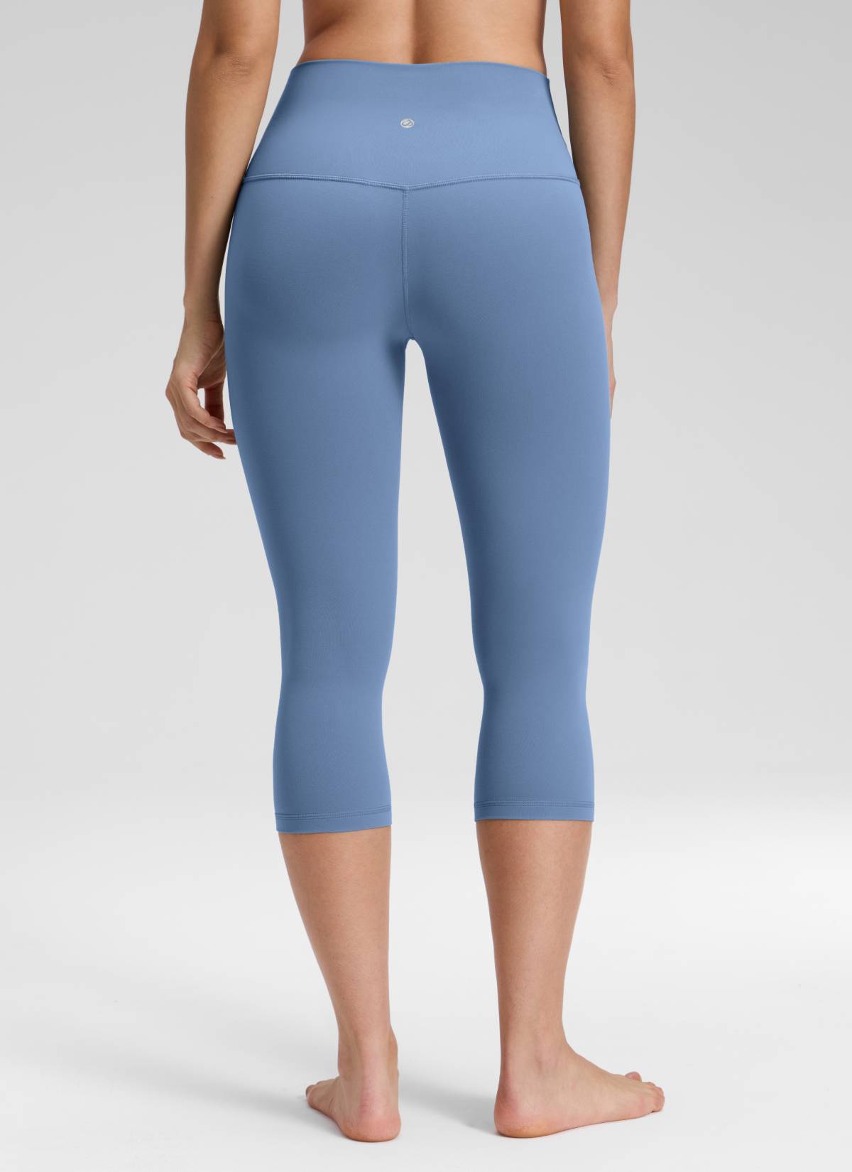 CRZ YOGA Damen Butterluxe High Waist 3/4 Leggings Capri - 48cm Oase Blau