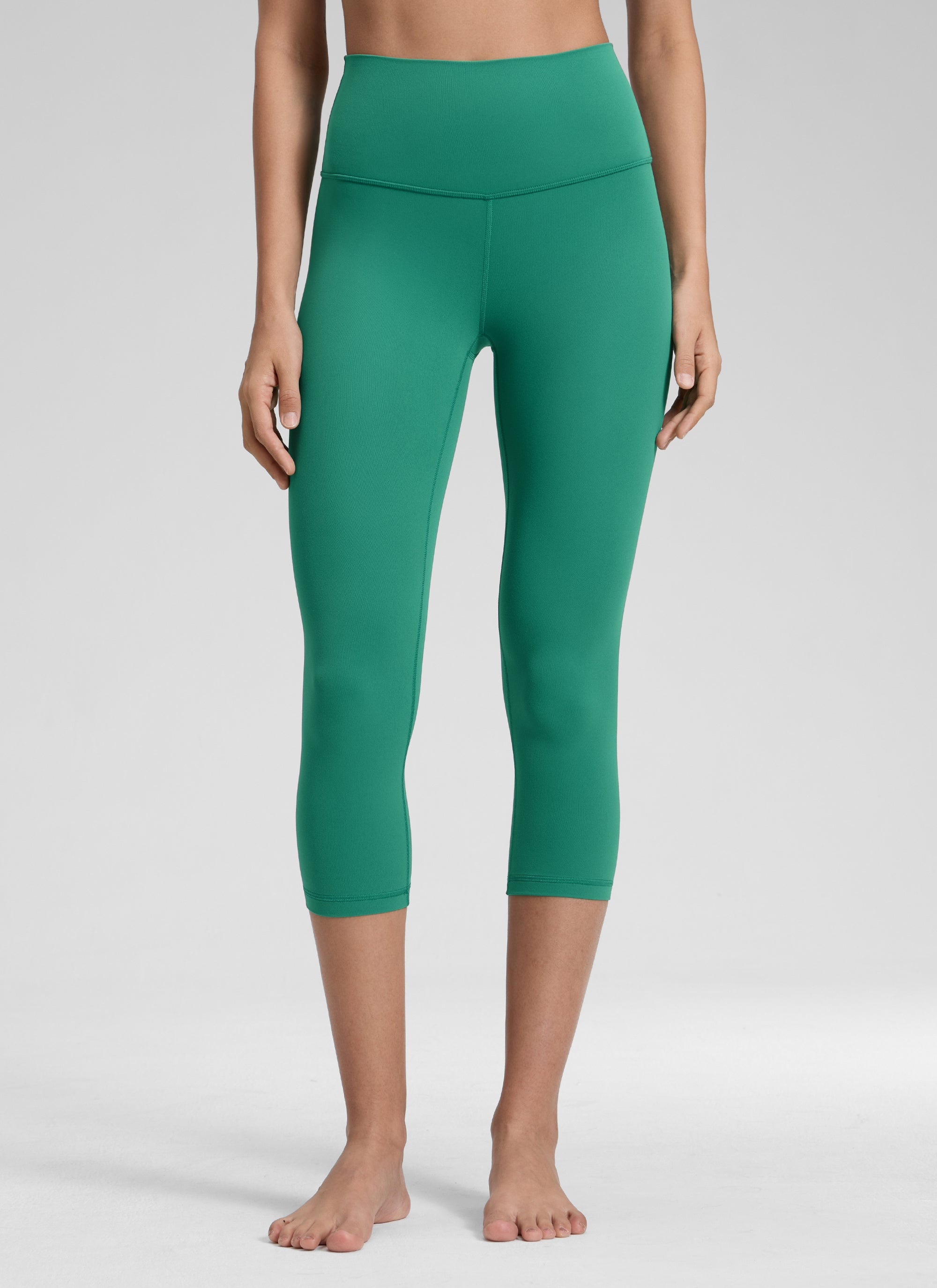 CRZ YOGA Damen Butterluxe High Waist 3/4 Leggings Capri - 48cm Cascadia Grün