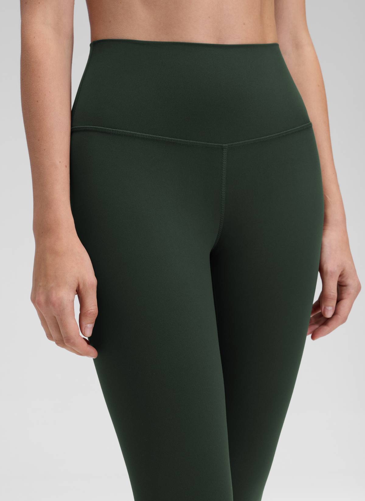 CRZ YOGA Damen Butterluxe High Waist 3/4 Leggings Capri - 48cm Legende Grün