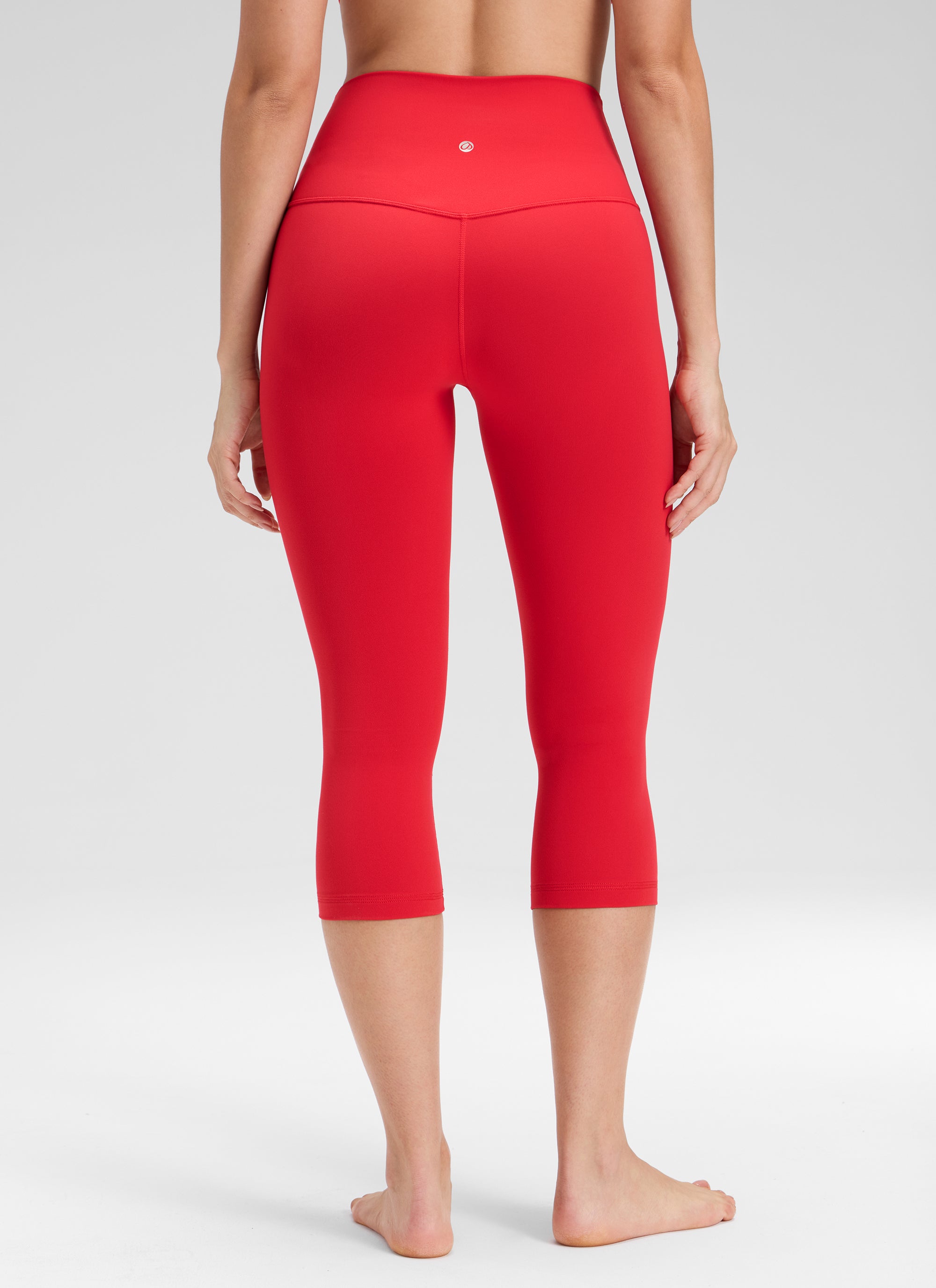 CRZ YOGA Damen Butterluxe High Waist 3/4 Leggings Capri - 48cm Aurora Rot
