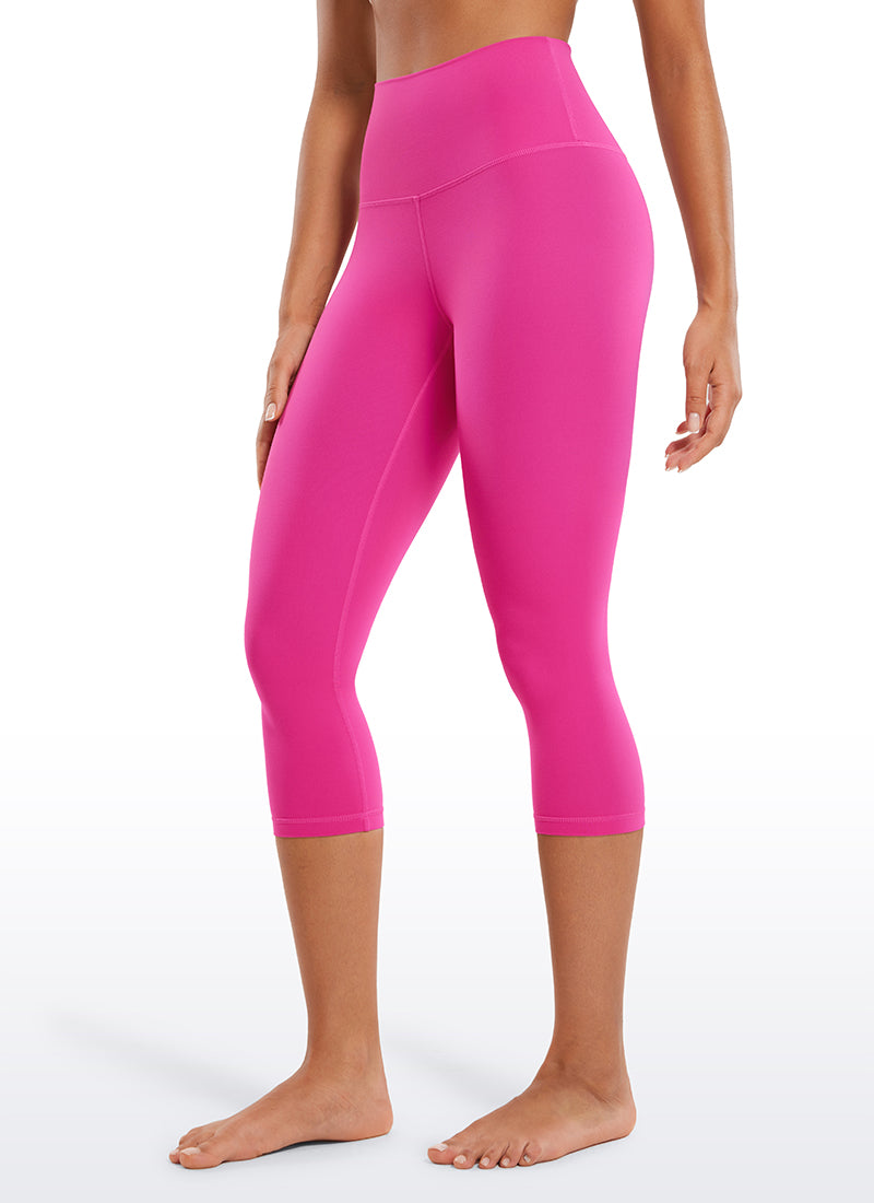 CRZ YOGA Damen Butterluxe High Waist 3/4 Leggings Capri - 48cm Hibiskus-Purpur