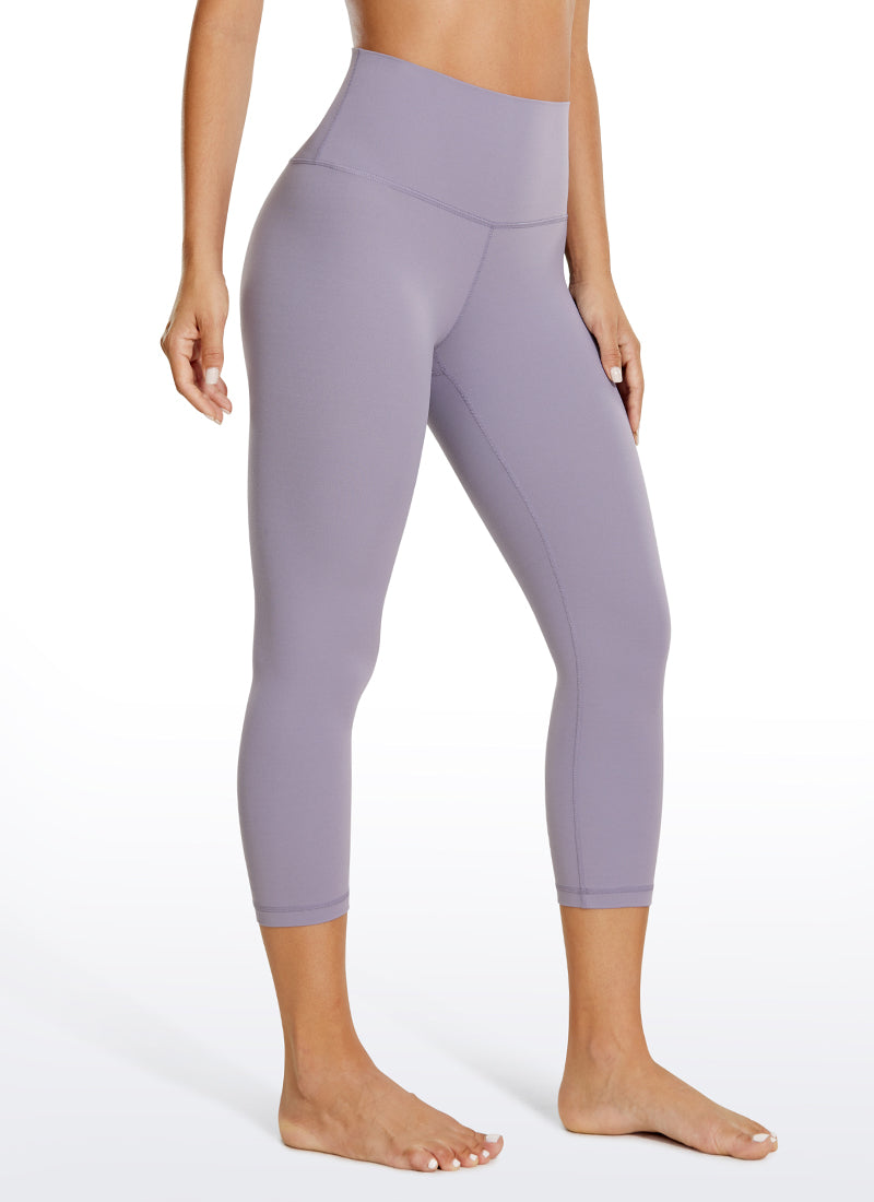 CRZ YOGA Damen Butterluxe High Waist 3/4 Leggings Capri - 48cm Lavendelnebel