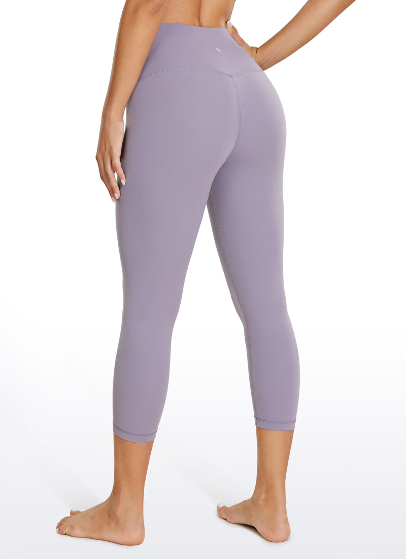 CRZ YOGA Damen Butterluxe High Waist 3/4 Leggings Capri - 48cm Lavendelnebel