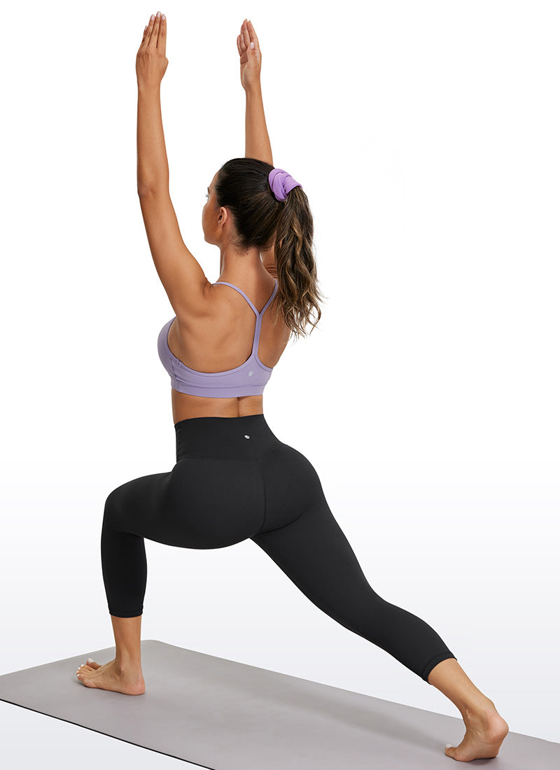 CRZ YOGA Damen Butterluxe High Waist 3/4 Leggings Capri - 53cm Schwarz