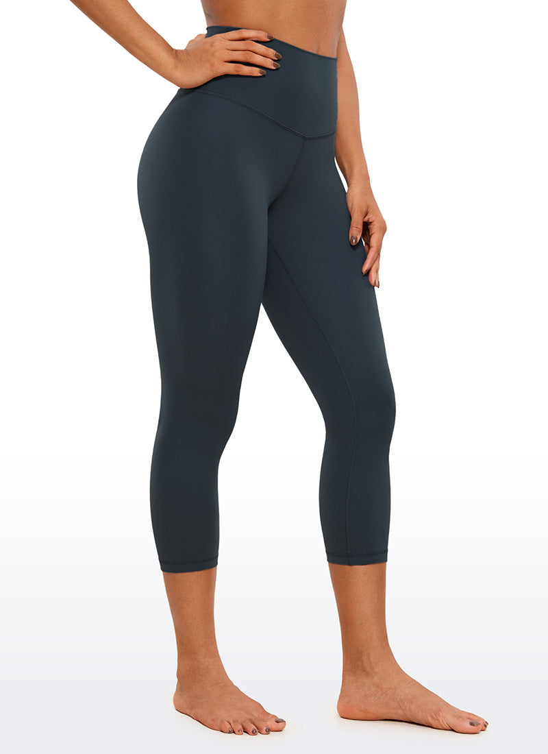 CRZ YOGA Damen Butterluxe High Waist 3/4 Leggings Capri - 53cm Echte Marine