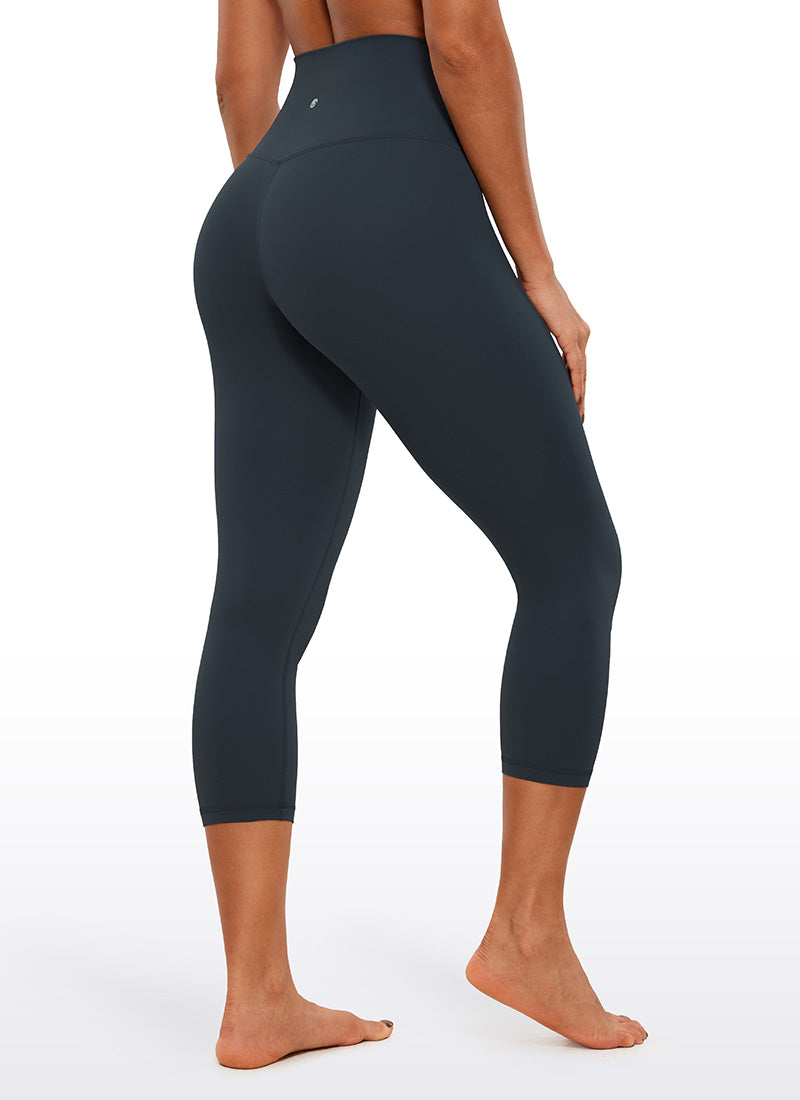 CRZ YOGA Damen Butterluxe High Waist 3/4 Leggings Capri - 53cm Echte Marine