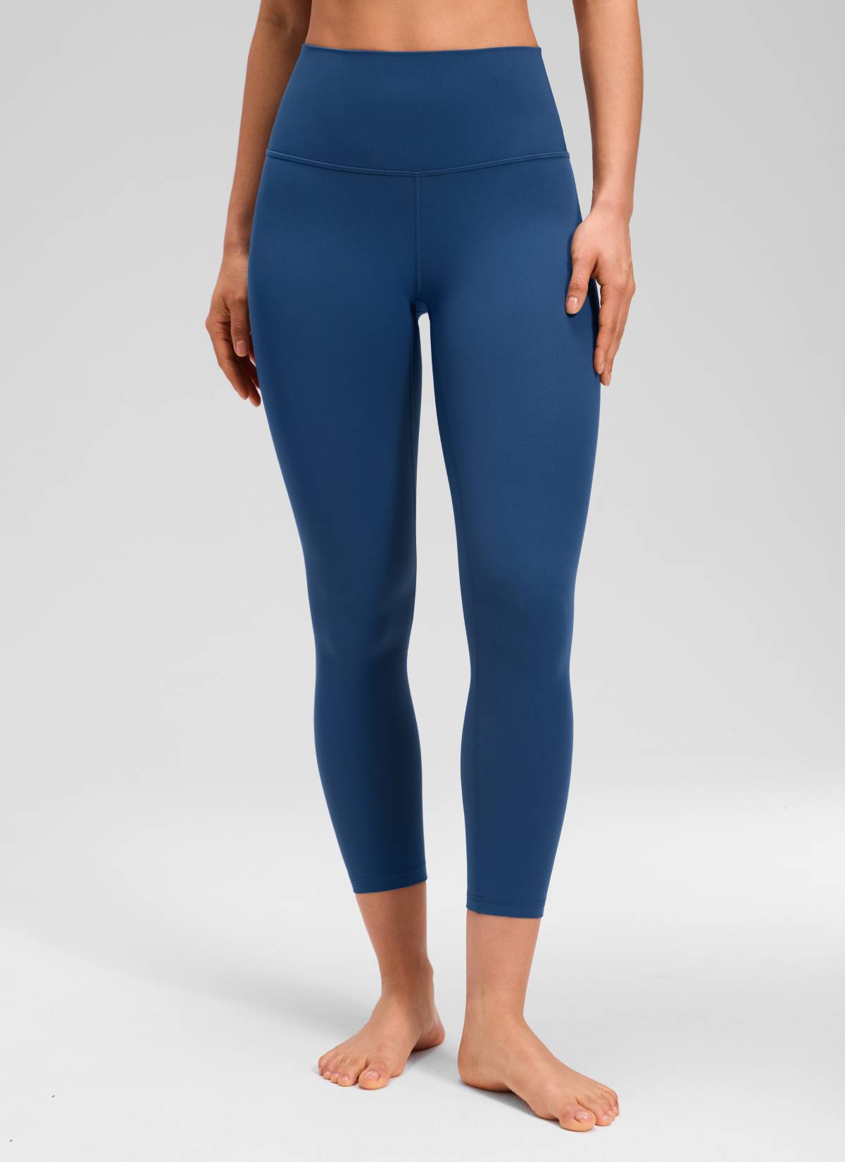 CRZ YOGA Damen Butterluxe High Waist 3/4 Leggings Capri - 58cm FRANZÖSISCHE MARINE