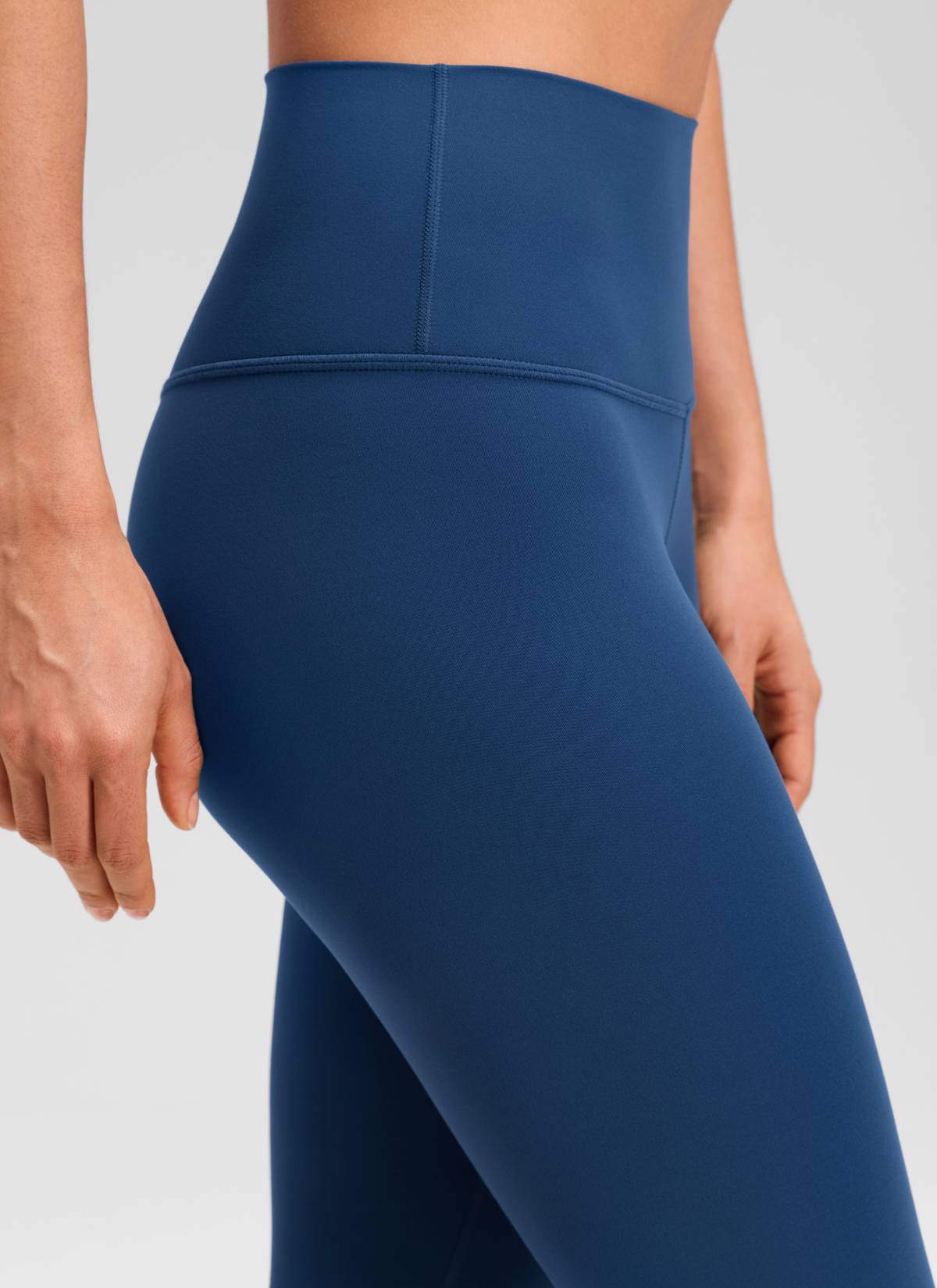 CRZ YOGA Damen Butterluxe High Waist 3/4 Leggings Capri - 58cm FRANZÖSISCHE MARINE