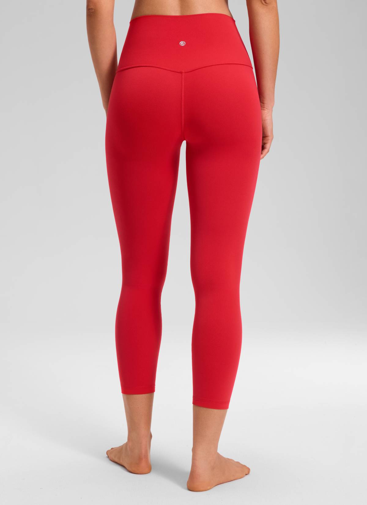 CRZ YOGA Damen Butterluxe High Waist 3/4 Leggings Capri - 58cm Aurora Rot
