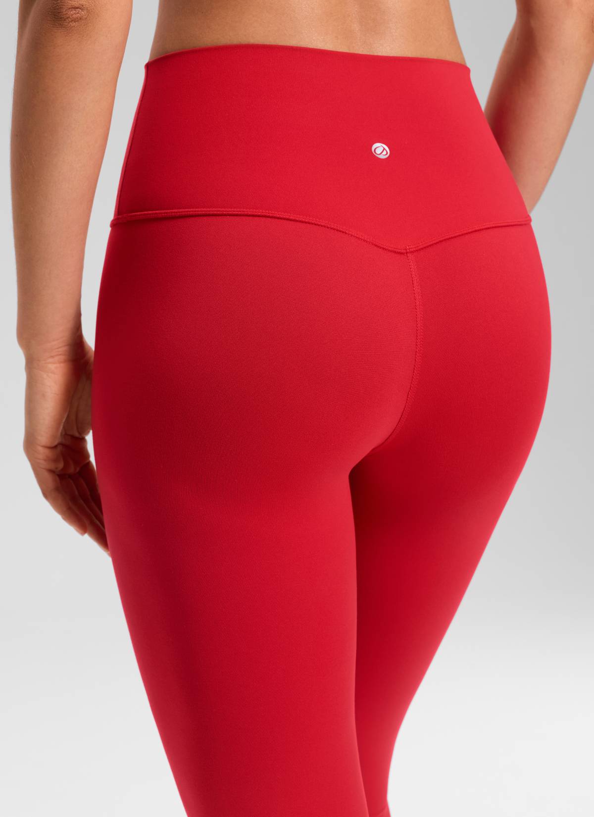 CRZ YOGA Damen Butterluxe High Waist 3/4 Leggings Capri - 58cm Aurora Rot
